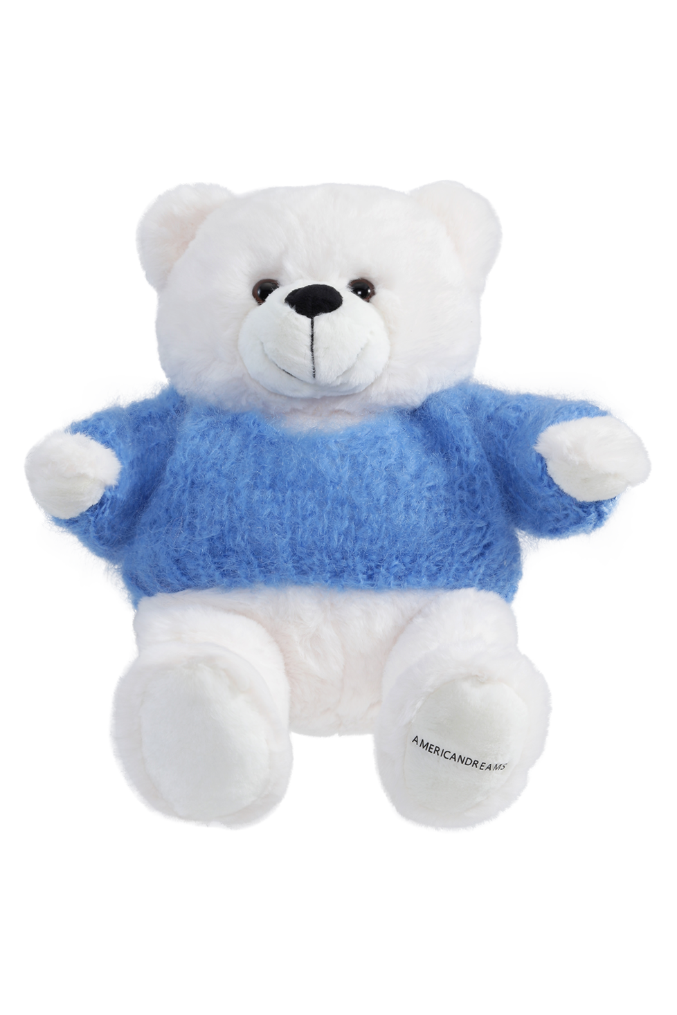 Signature Teddy Bear White/Sky Blue