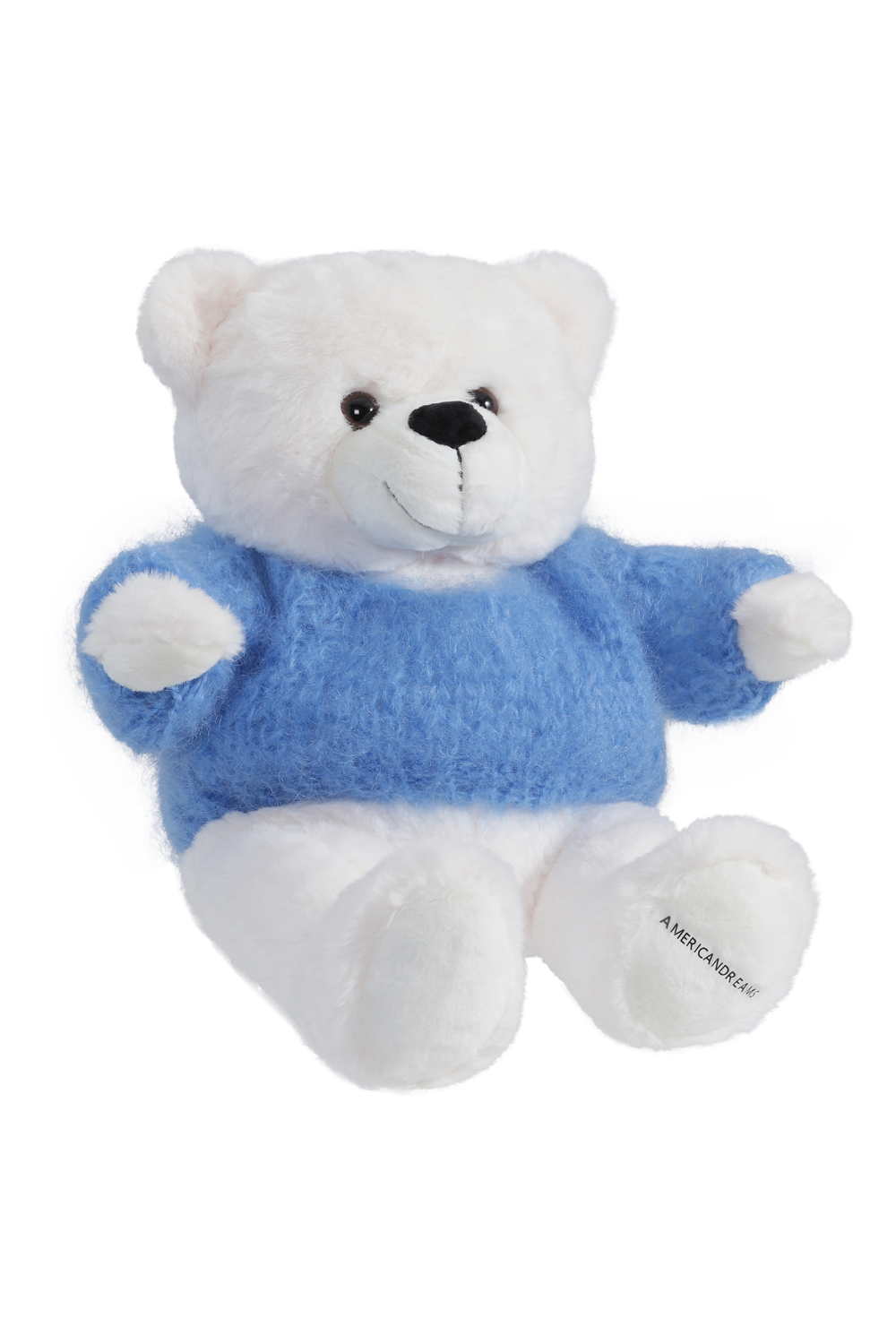 Signature Teddy Bear White/Sky Blue