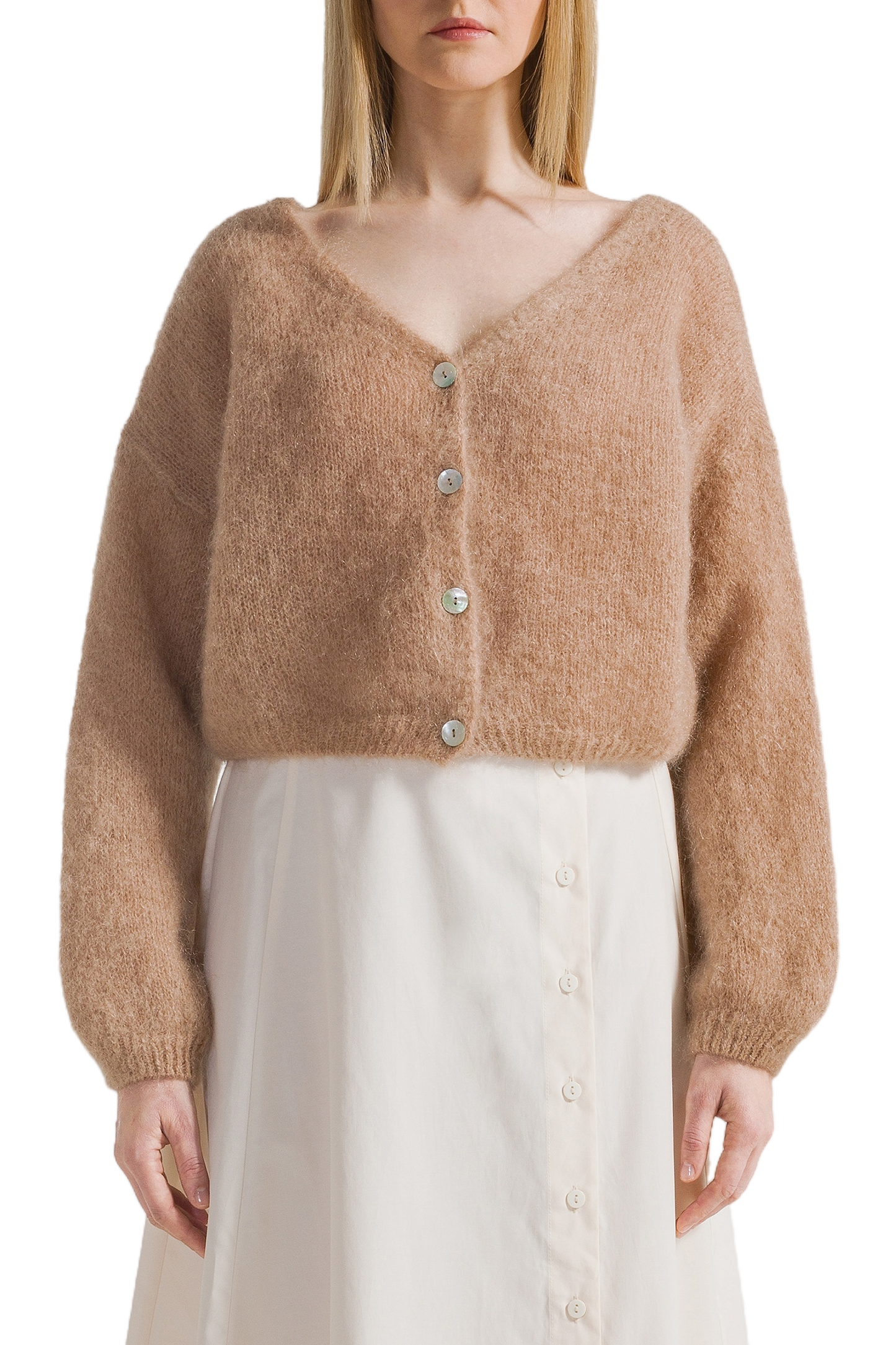 Cornelia Cropped Cardigan Medium Brown