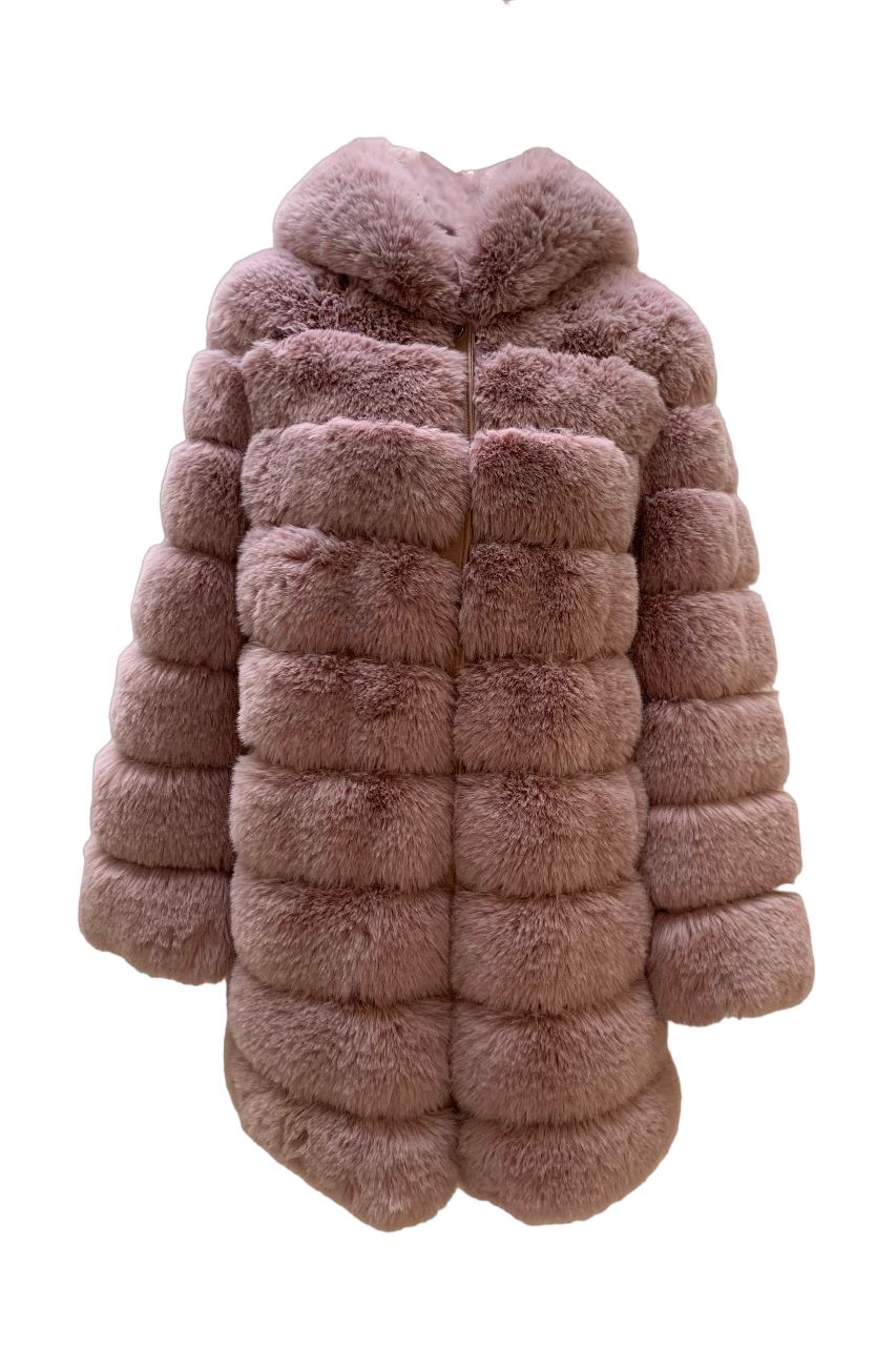 Vanessa Faux Fur Long Light pink - Sample