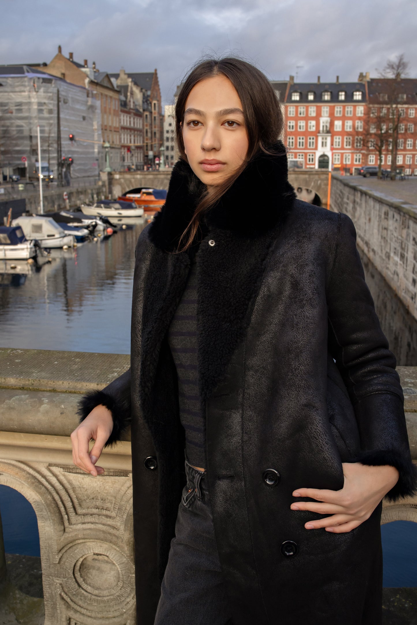 Leona Wool Coat Long Black