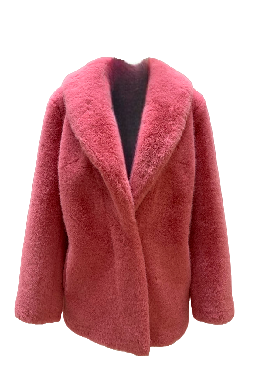 Julia Faux Fur Short Pink