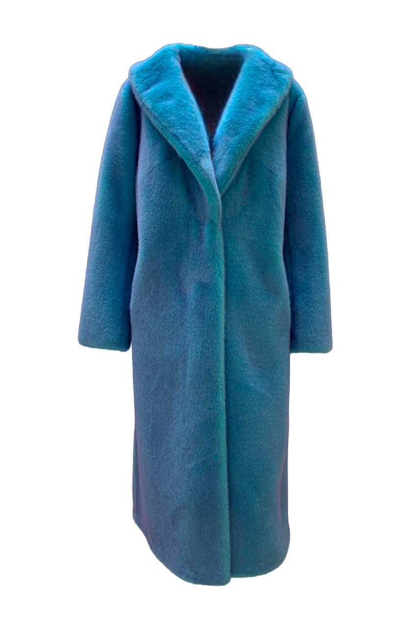 Julia Faux Fur Long Blue