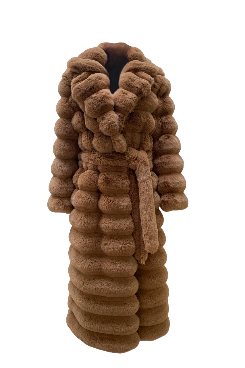 Maggie Faux Fur Long Brown