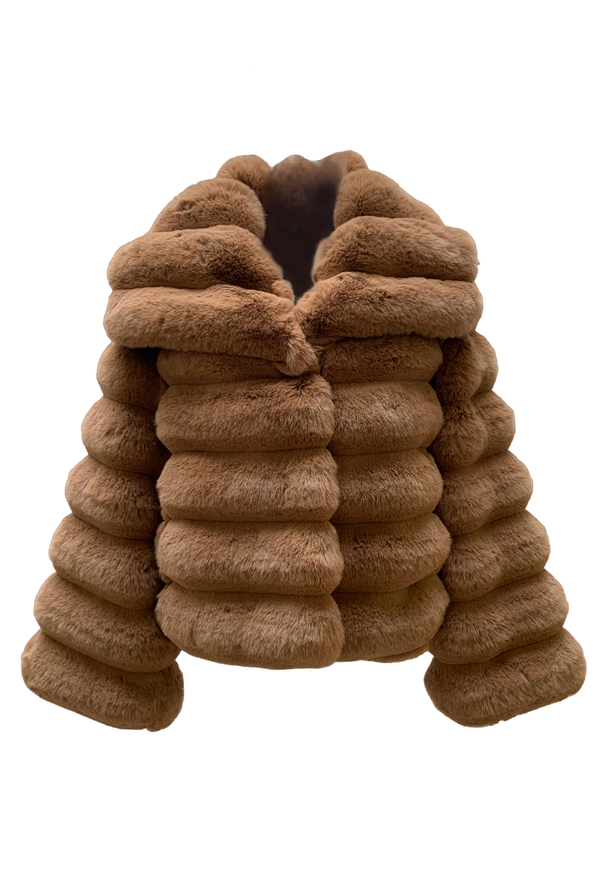 Kelly Faux Fur Short Brown