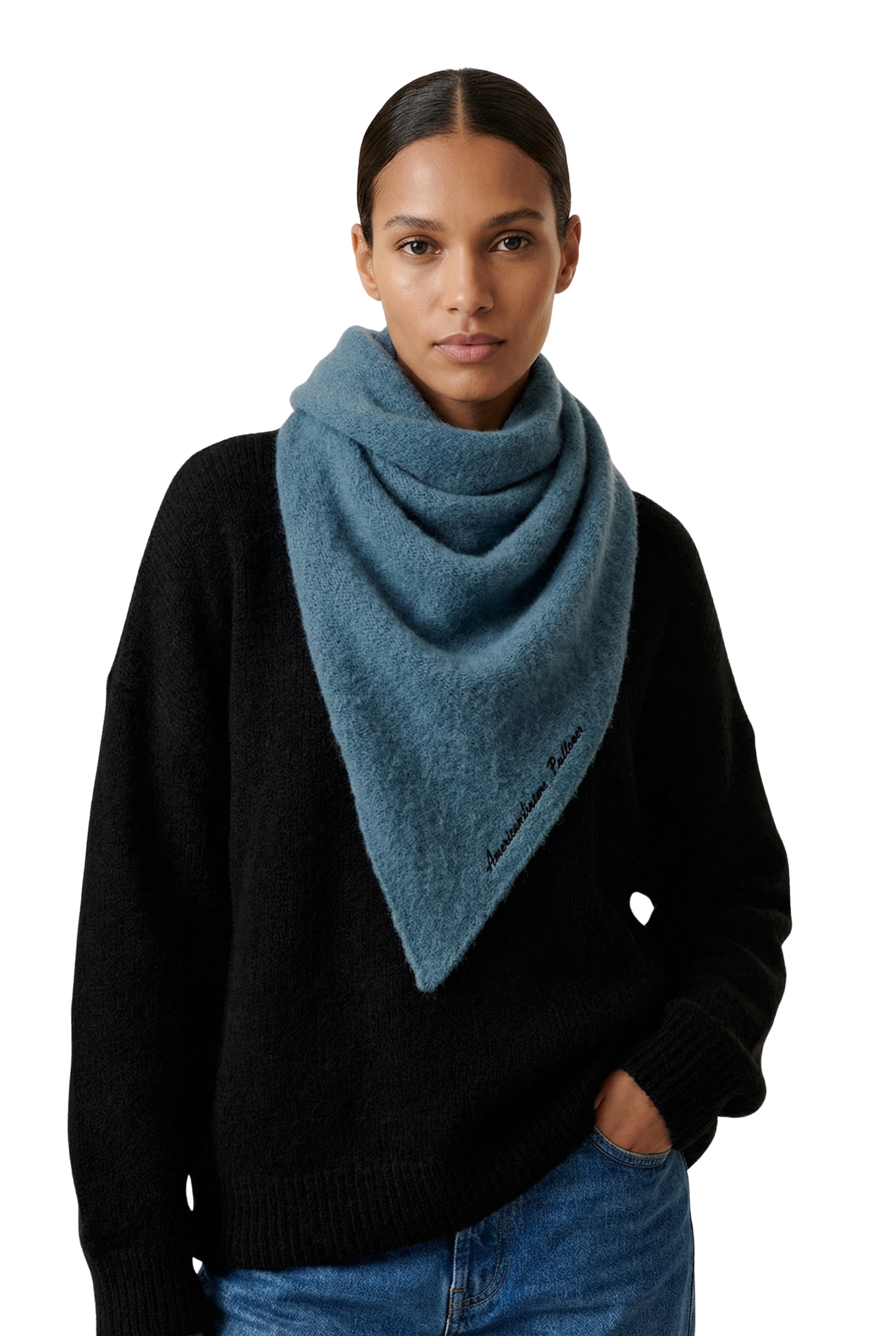 Atiya Alpaca Scarf Teal Blue