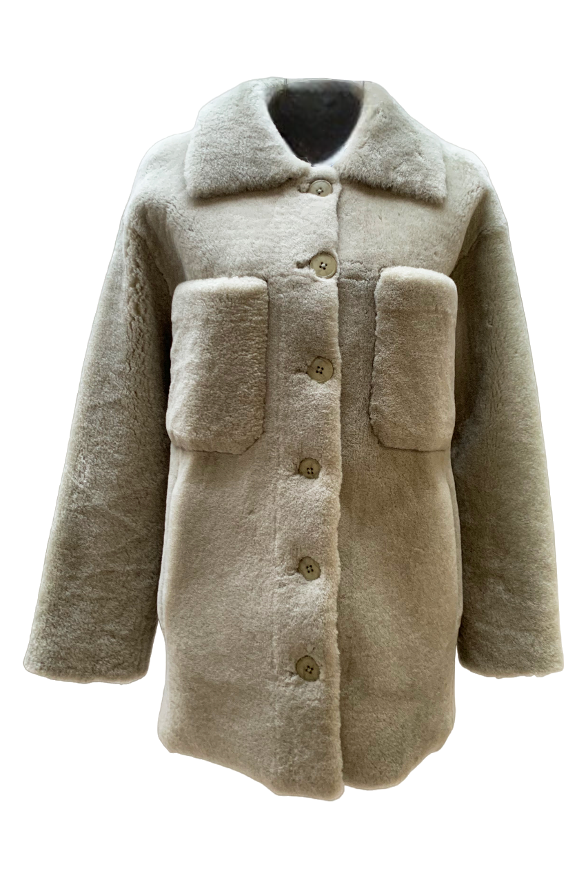 Gloria Faux Fur Dark dust green