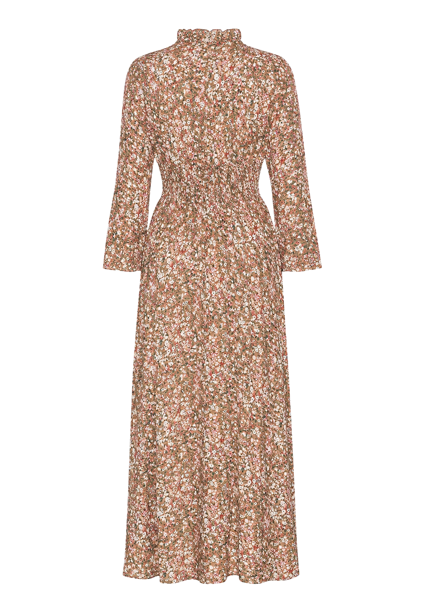 Sally Long Dress Brown Flower image