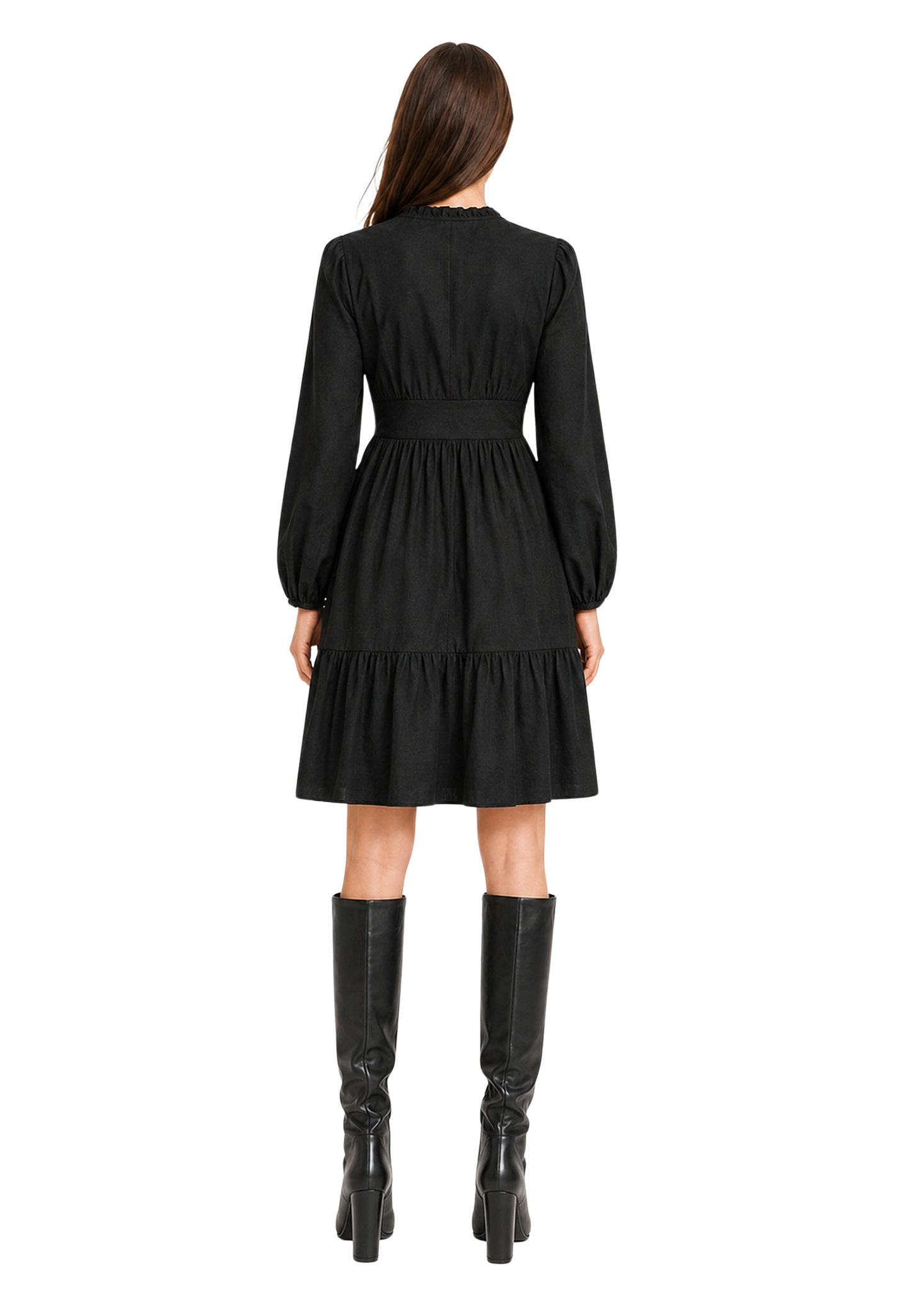 Umi Cotton Short Dress Black image