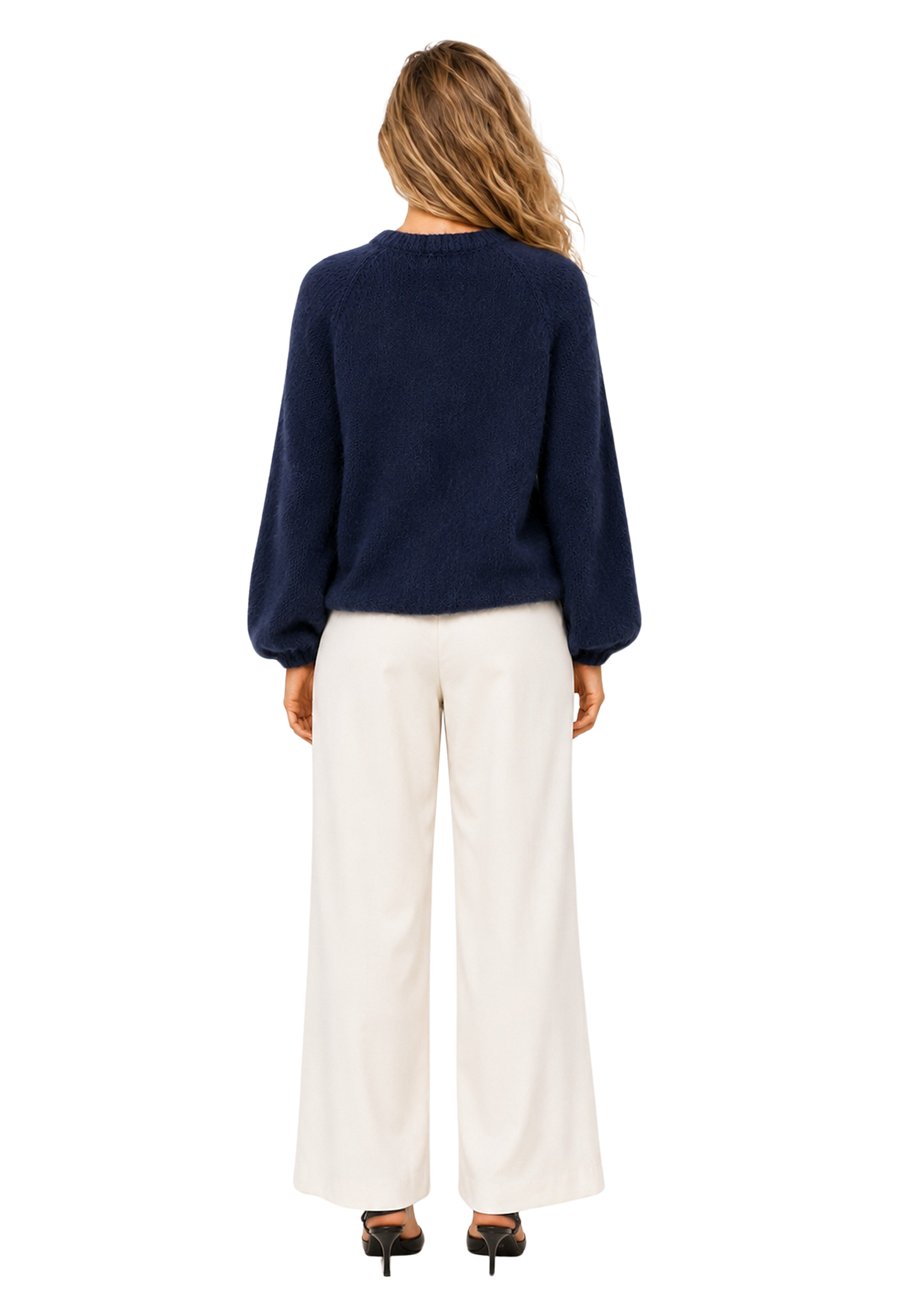 Rosie Mohair Knit Pullover Navy Blue image