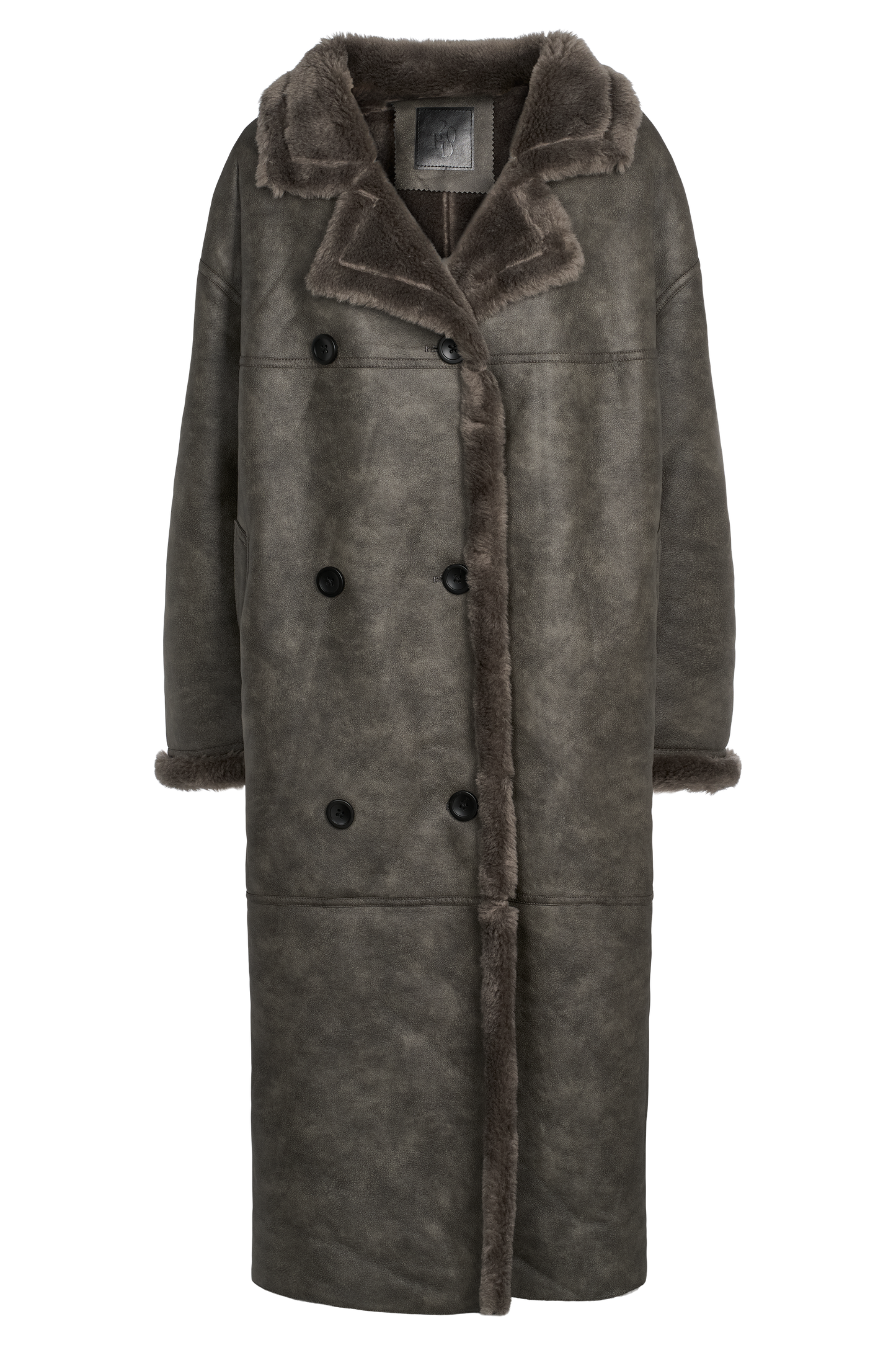 Joa Wool Coat Long Dark Grey