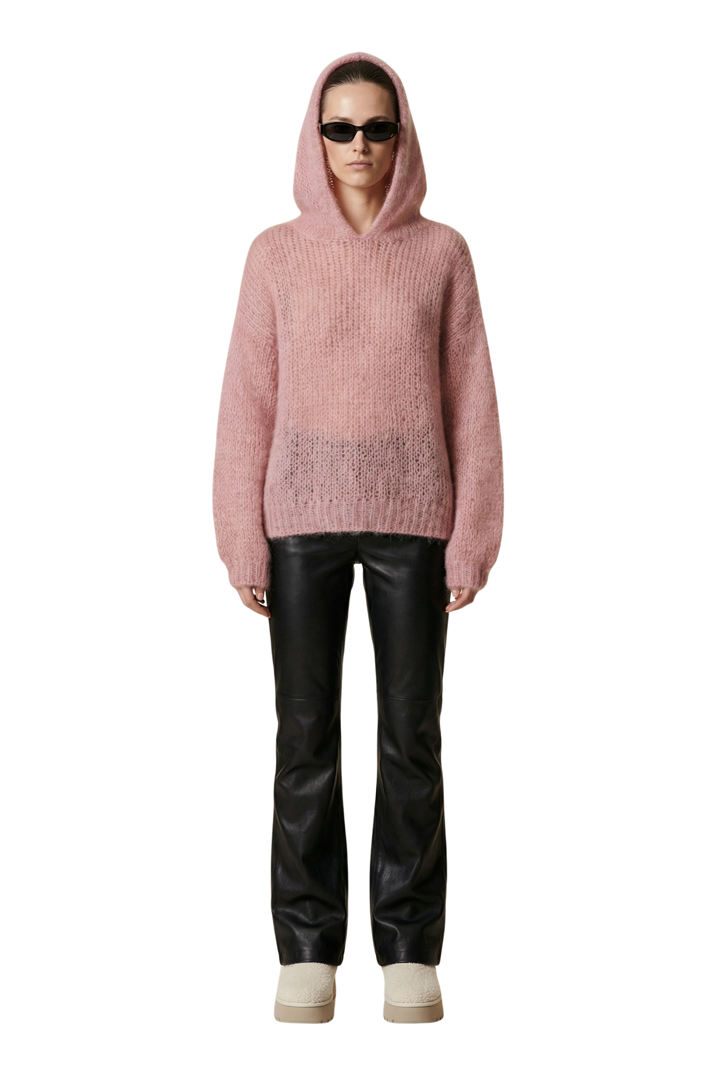 Antonella Mohair Hoodie Light Pink