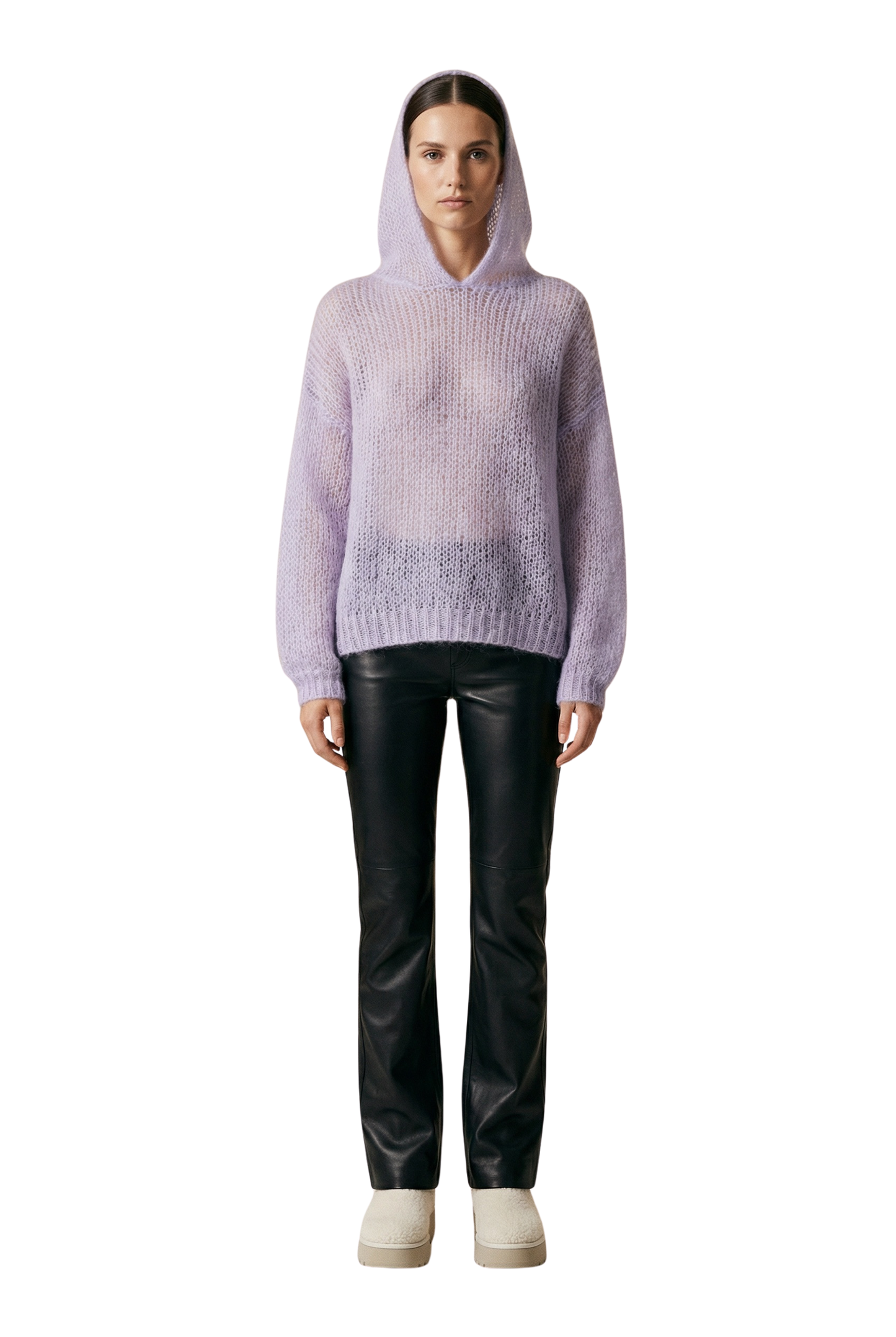 Antonella Mohair Hoodie Lilac