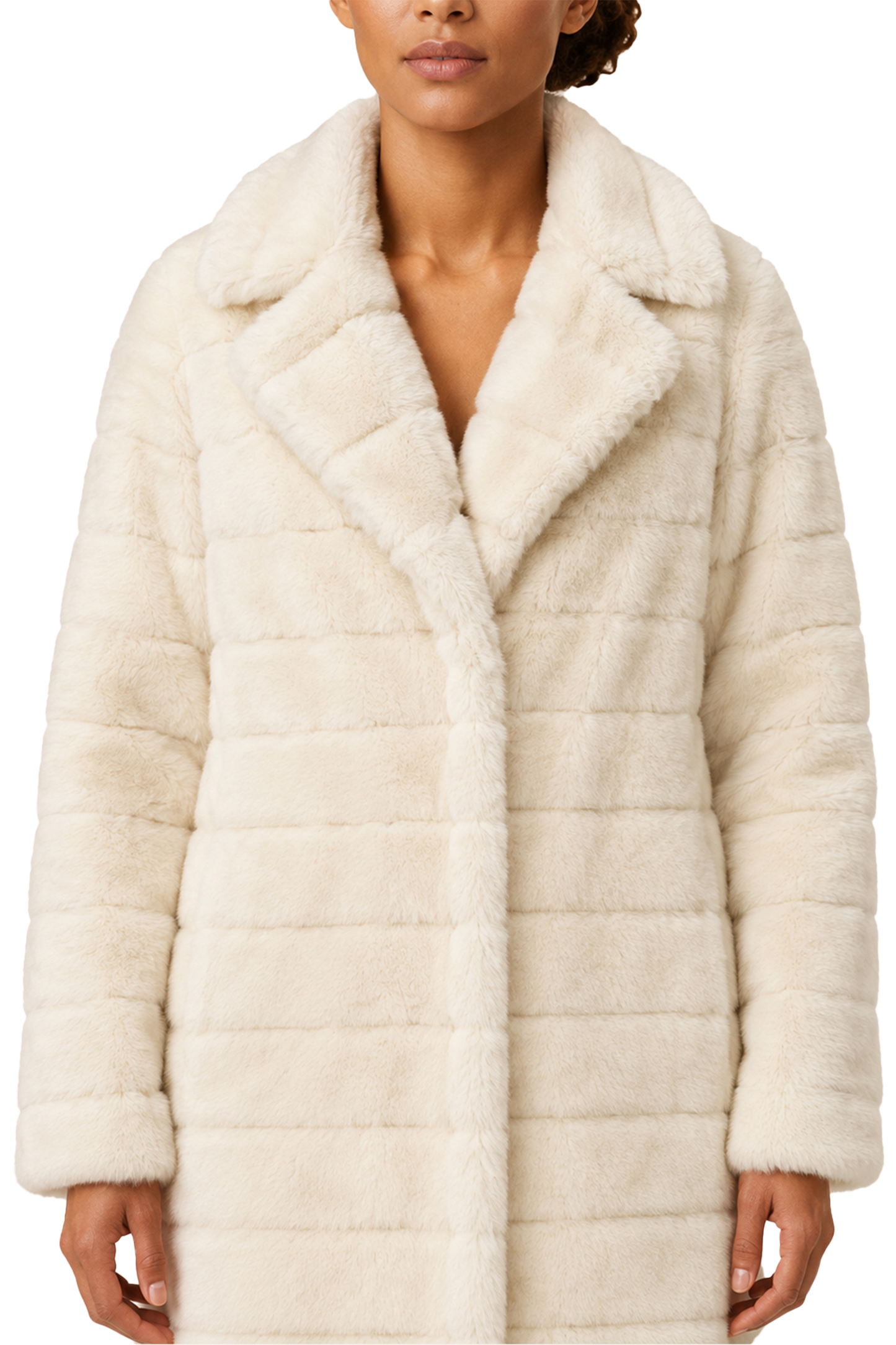Bailey Faux Fur Coat Long Beige