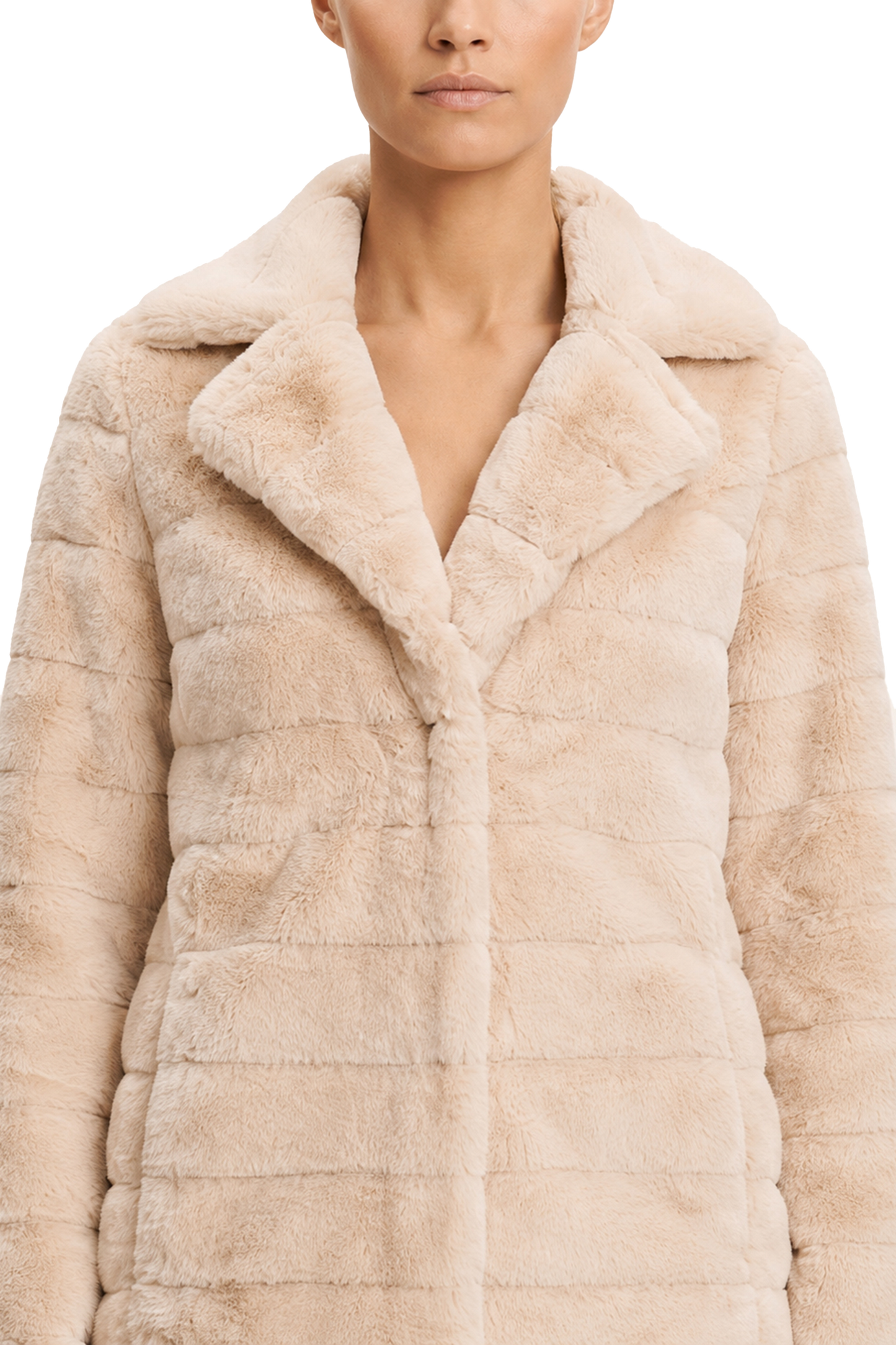 Bailey Faux Fur Coat Short Almond