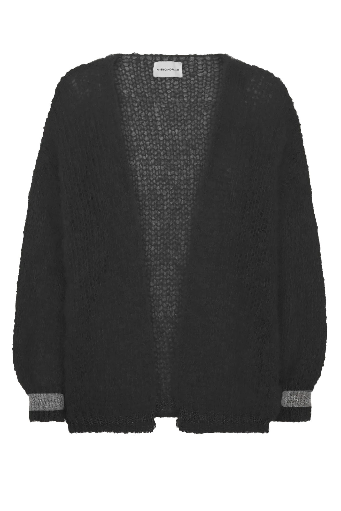 Olivia Mohair Cardigan Black W/Silver Lurex