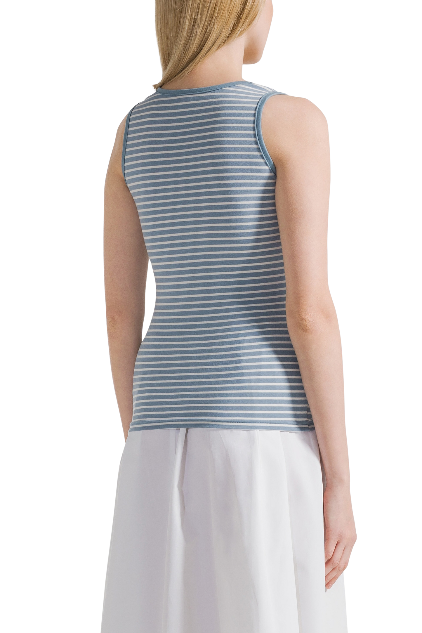 Boline Striped Tank Top White / Light Blue