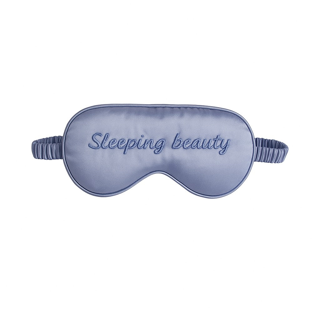 Cheri Silk Sleeping Mask Light Blue