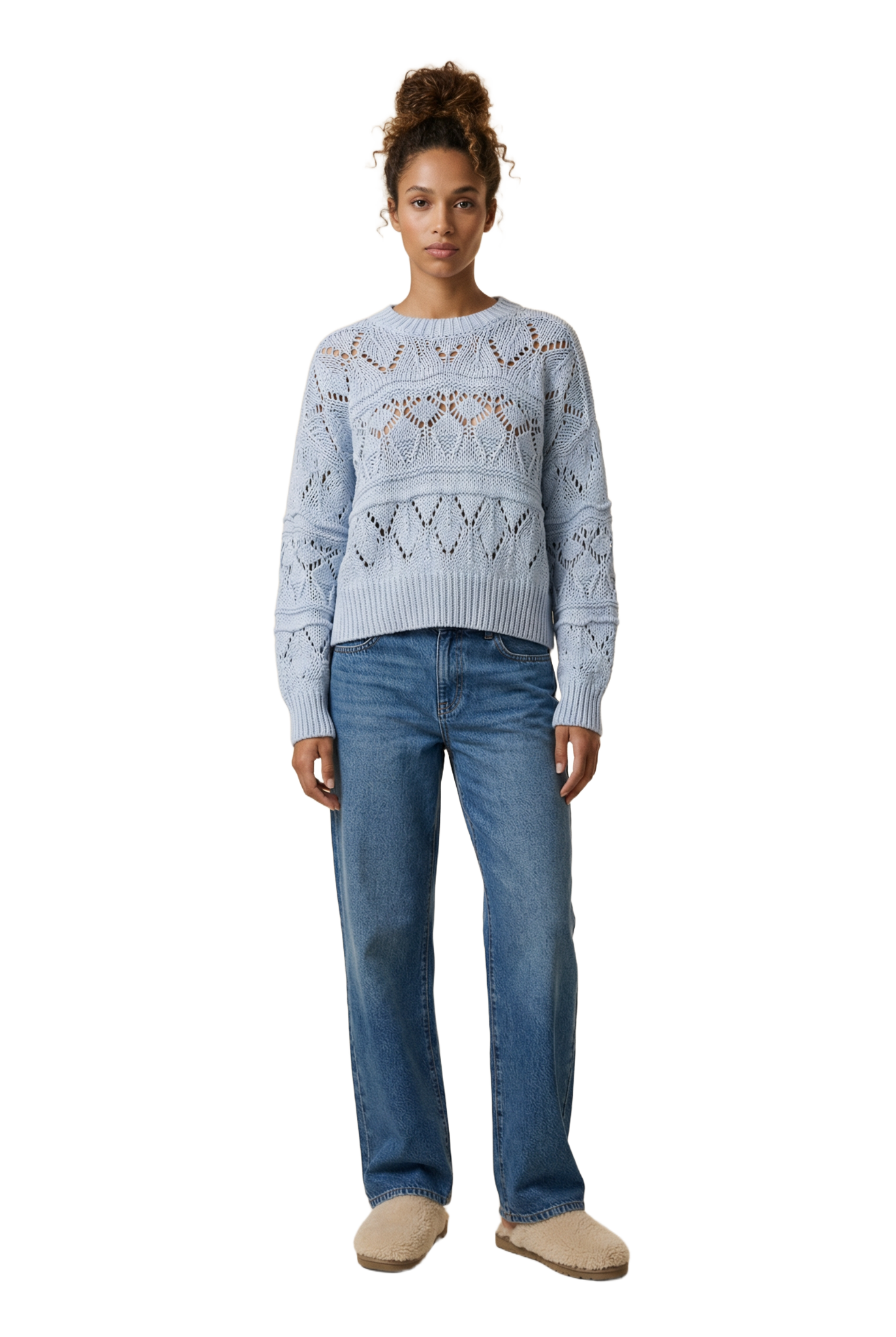 Cassie Cotton Pullover Light Blue