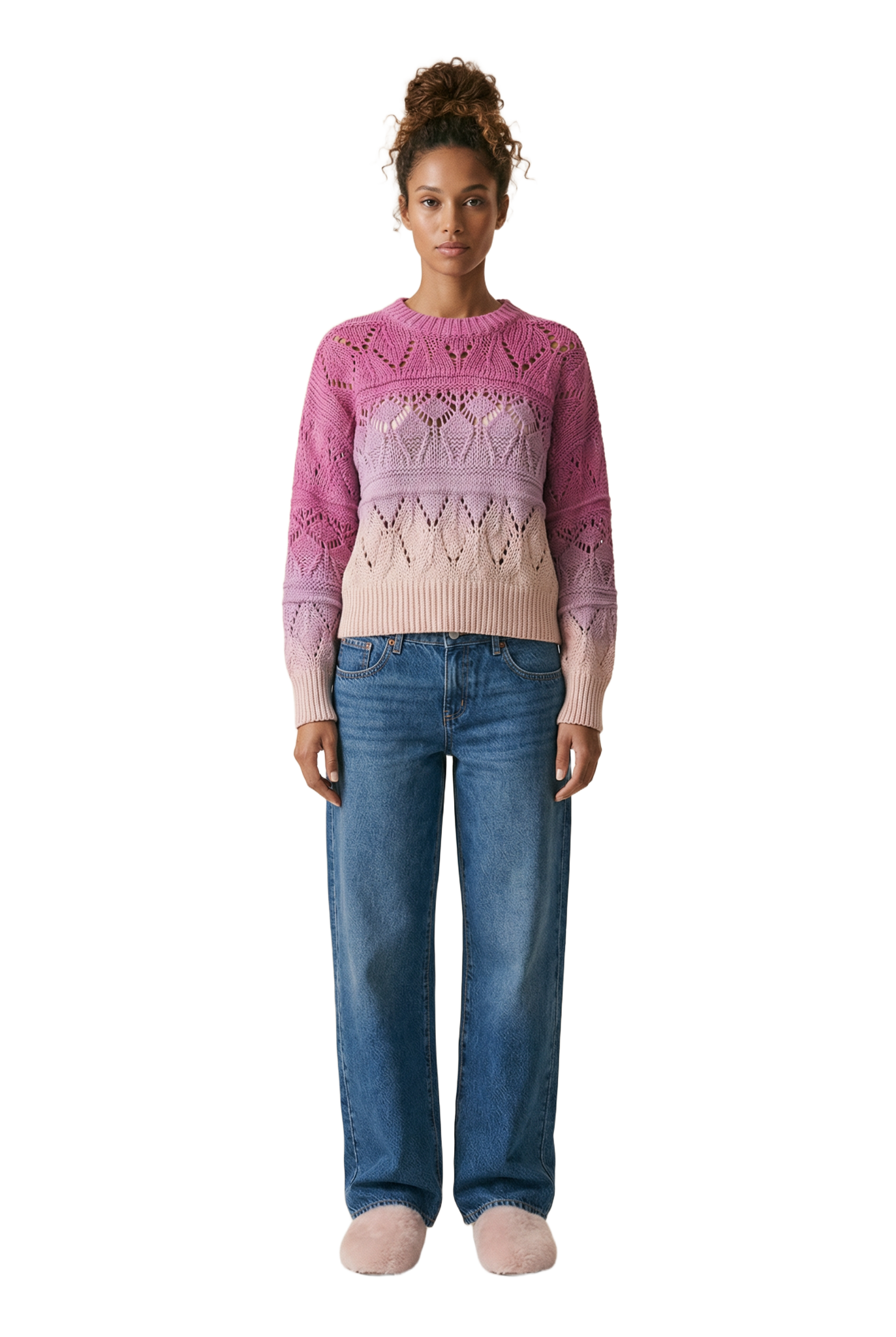 Cassie Cotton Pullover Lilac Ombre