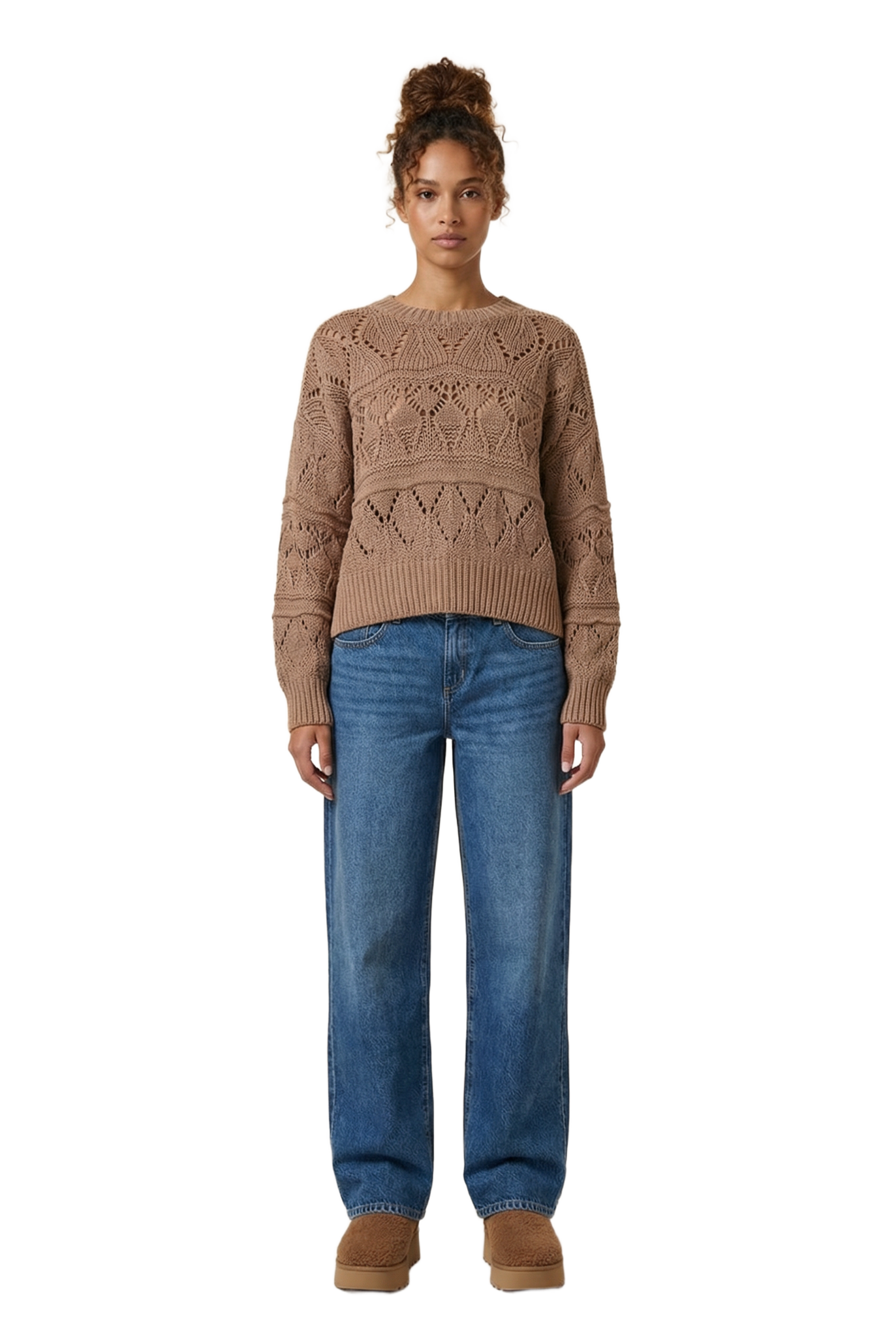 Cassie Cotton Pullover Medium Brown