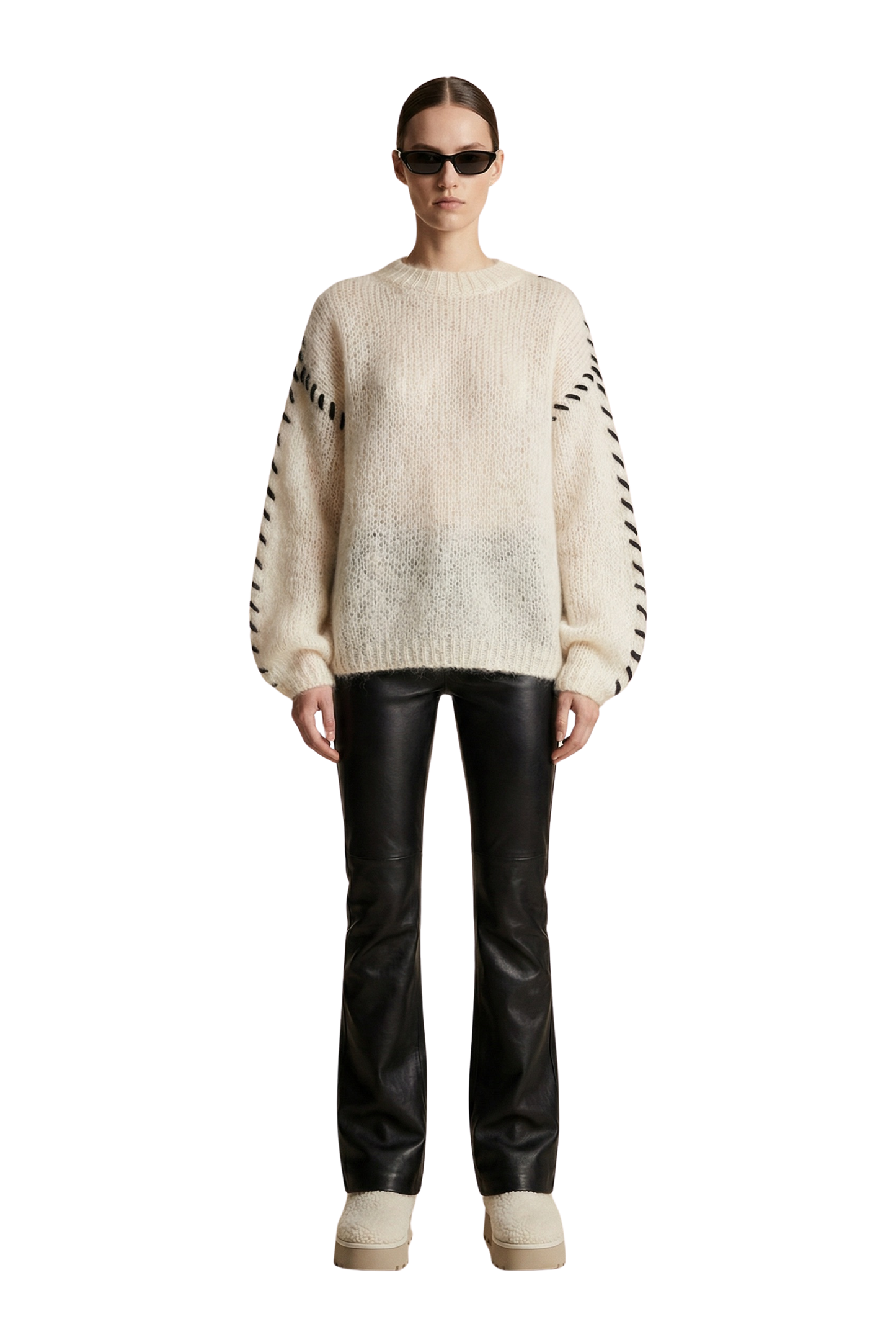 Catia Mohair Stitch Pullover White