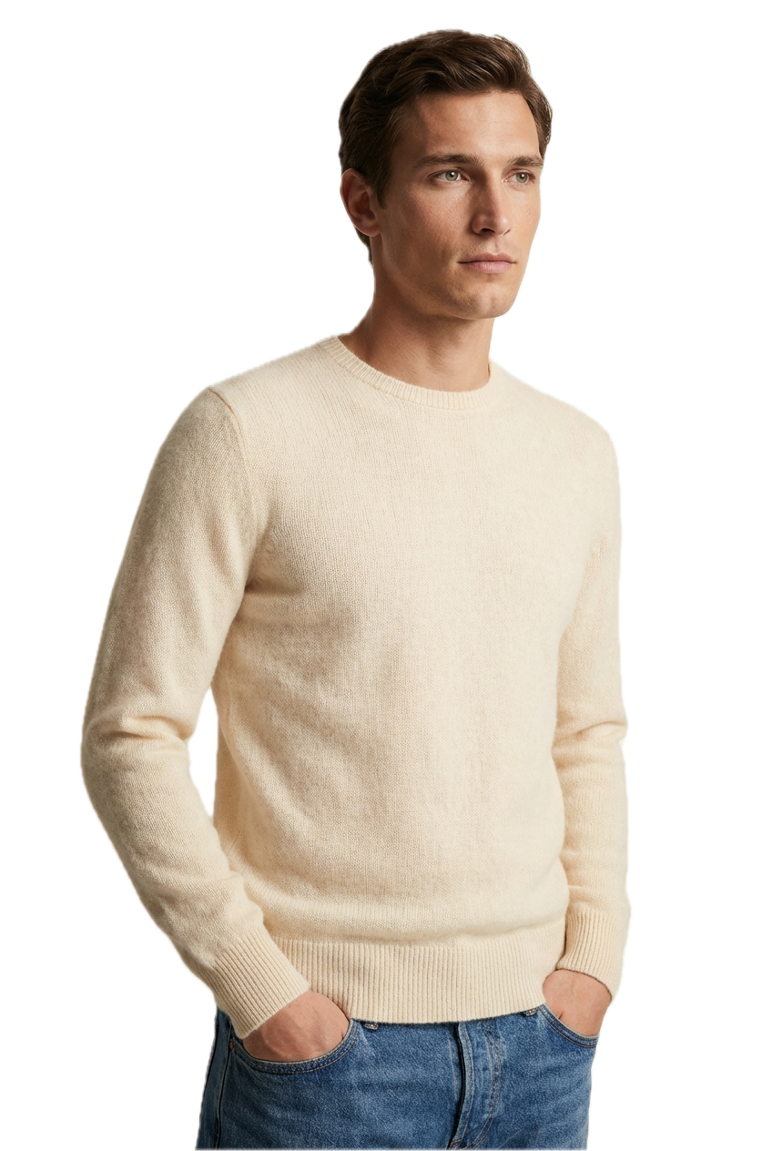 Dover Round Neck Pullover Almond