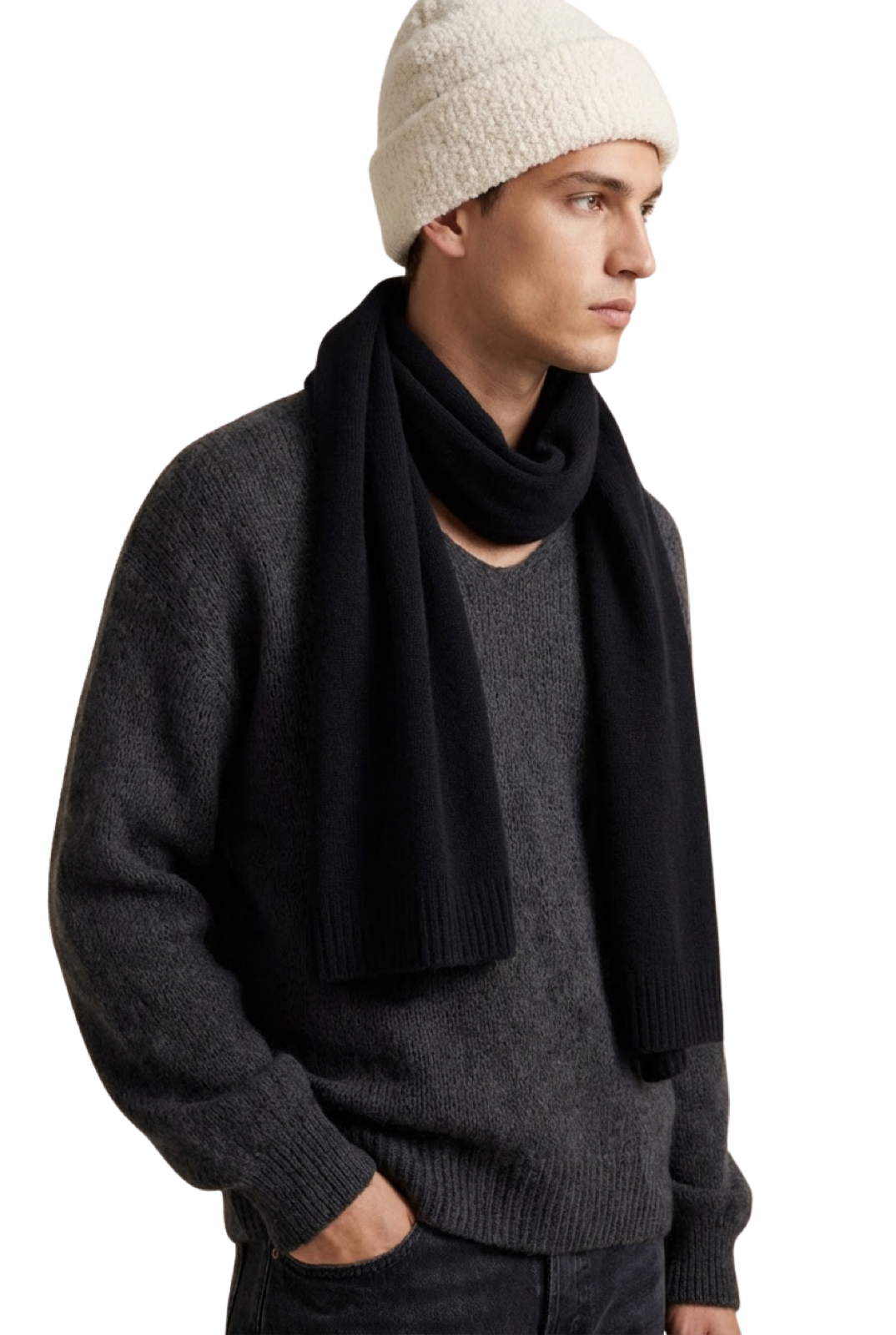 Cleo Cashmere Scarf Black