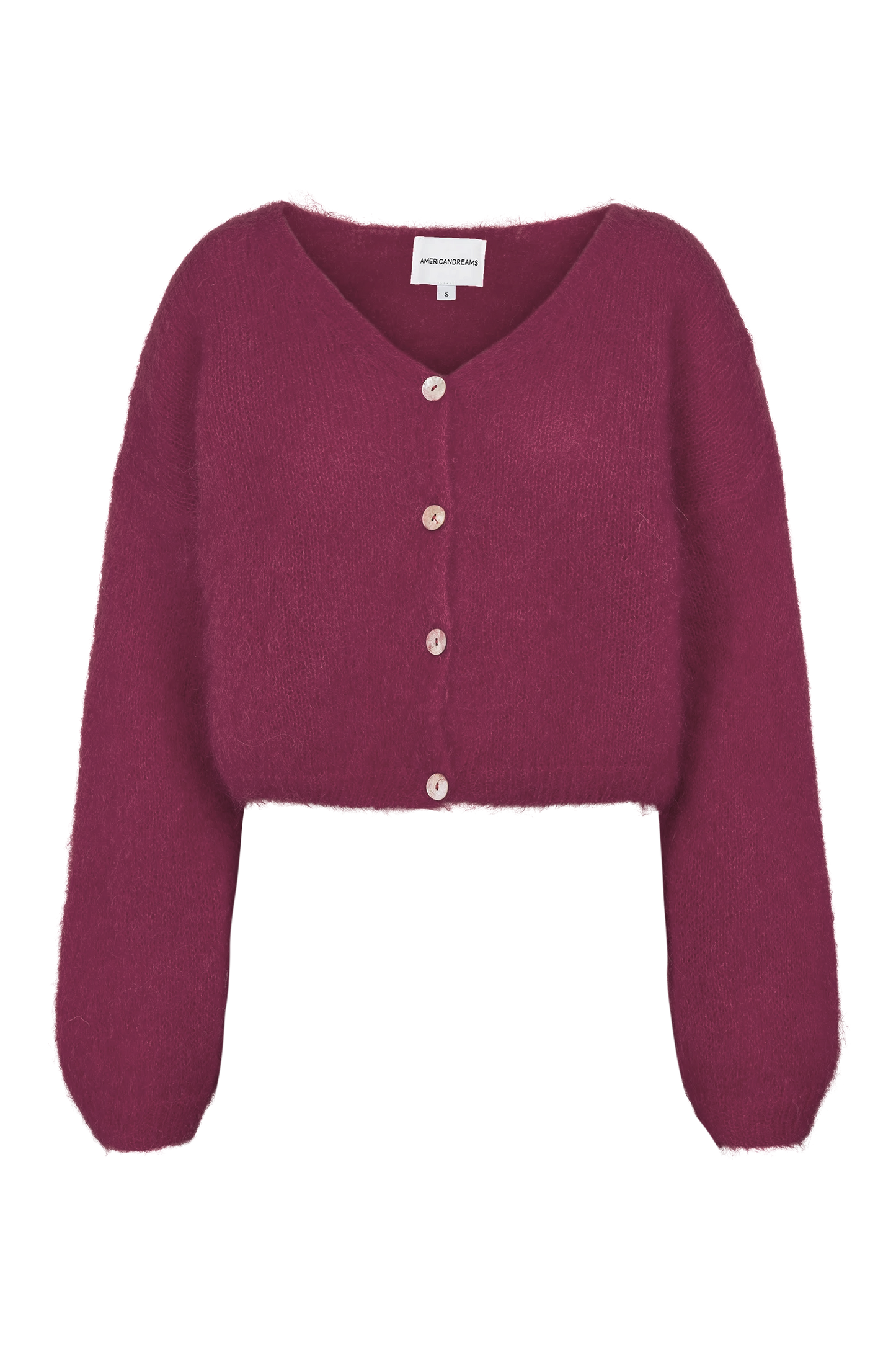 Cornelia Cropped Cardigan Bordeaux
