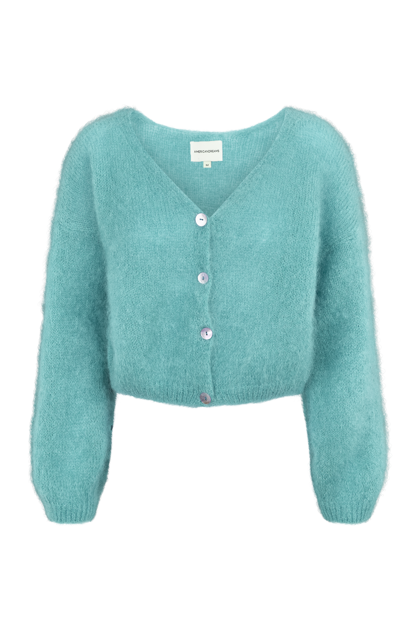 Cornelia Cropped Cardigan Seafoam Green