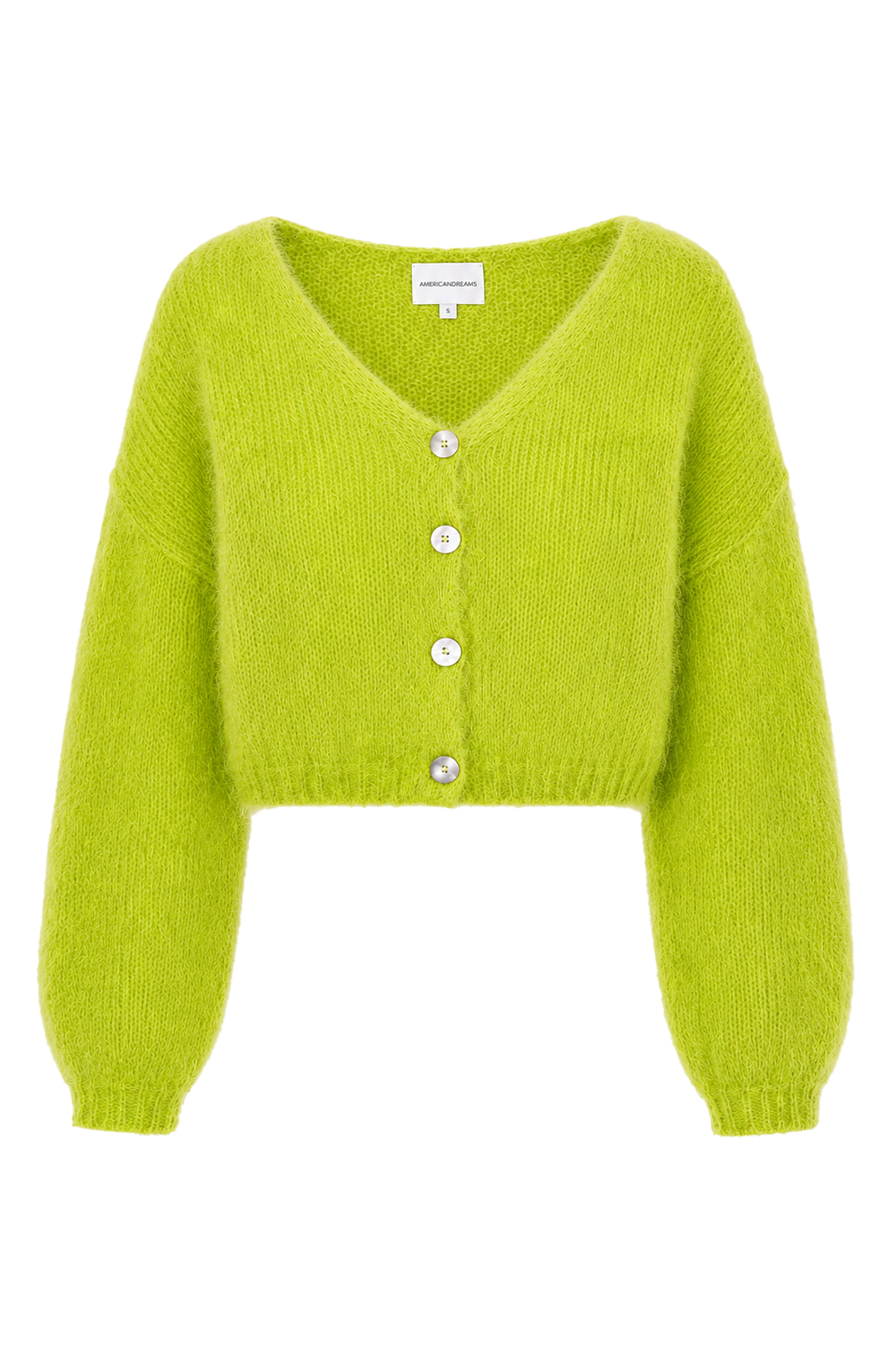 Cornelia Cropped Cardigan Lime