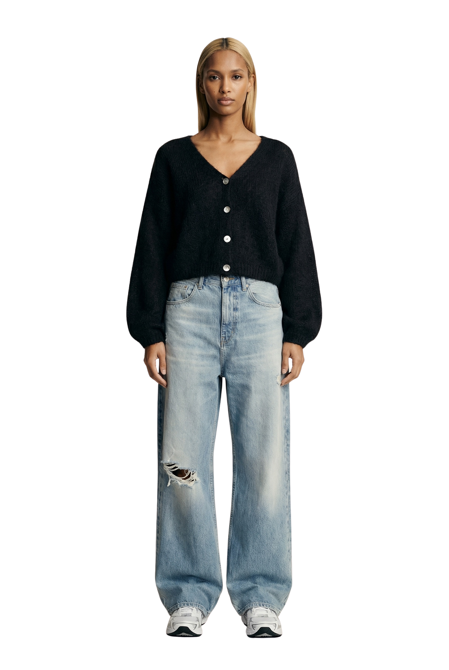 Cornelia Cropped Cardigan Black