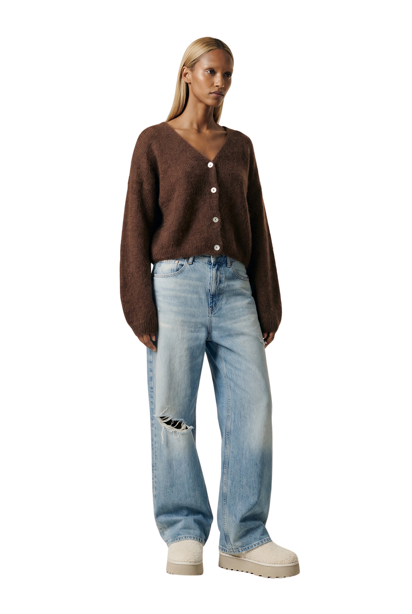Cornelia Cropped Cardigan Cocoa