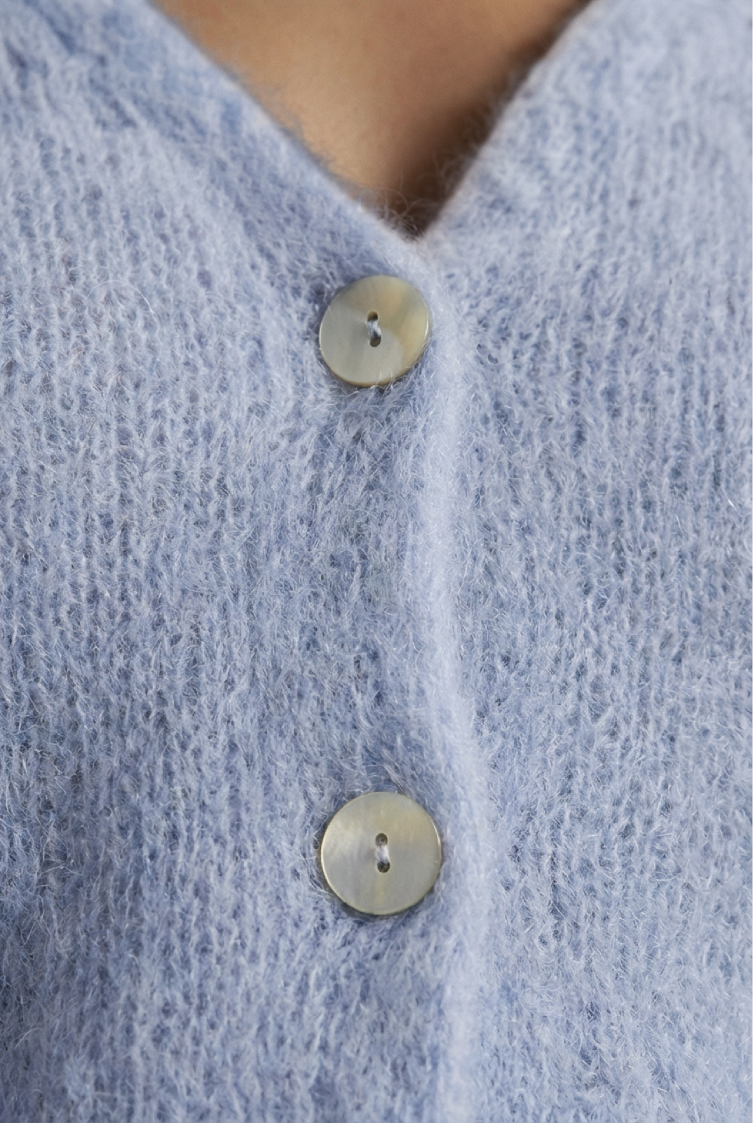 Cornelia Cropped Cardigan Light Blue