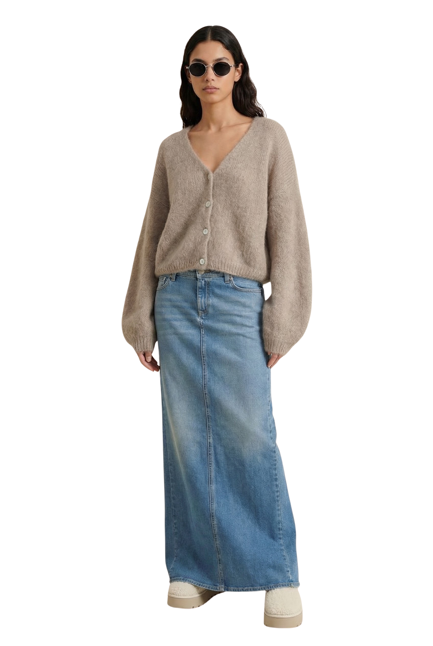 Cornelia Cropped Cardigan Light Taupe