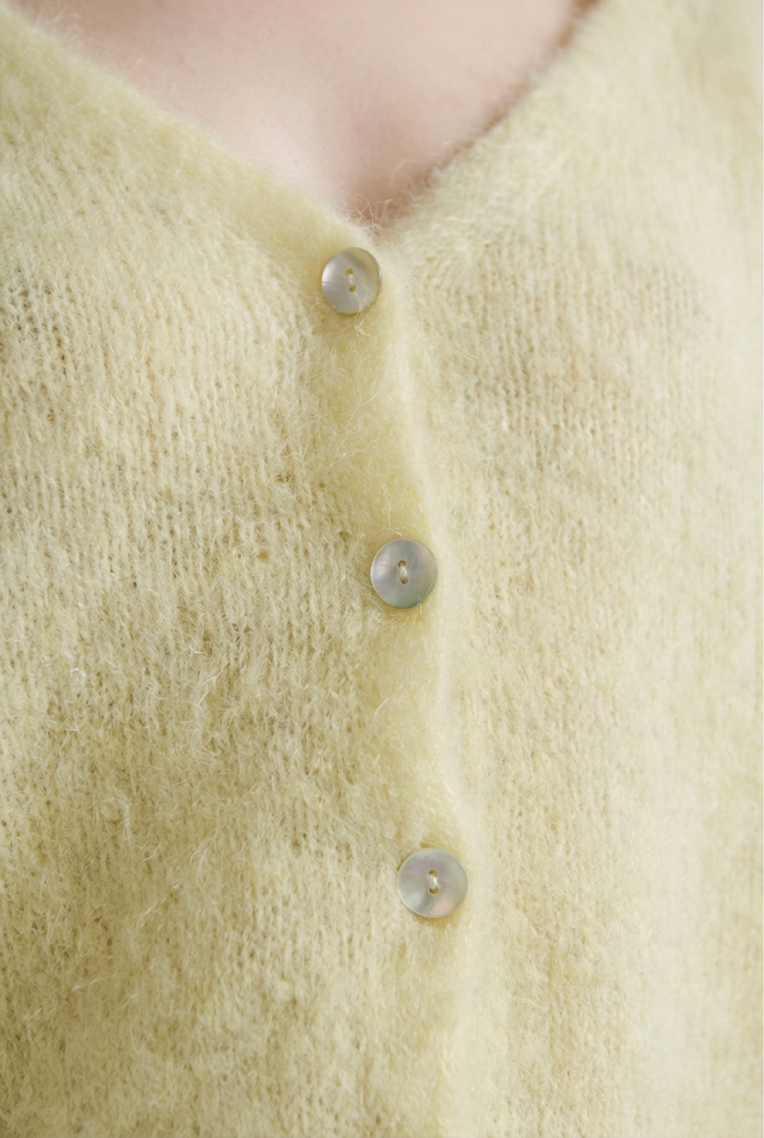 Cornelia Cropped Cardigan Light Yellow