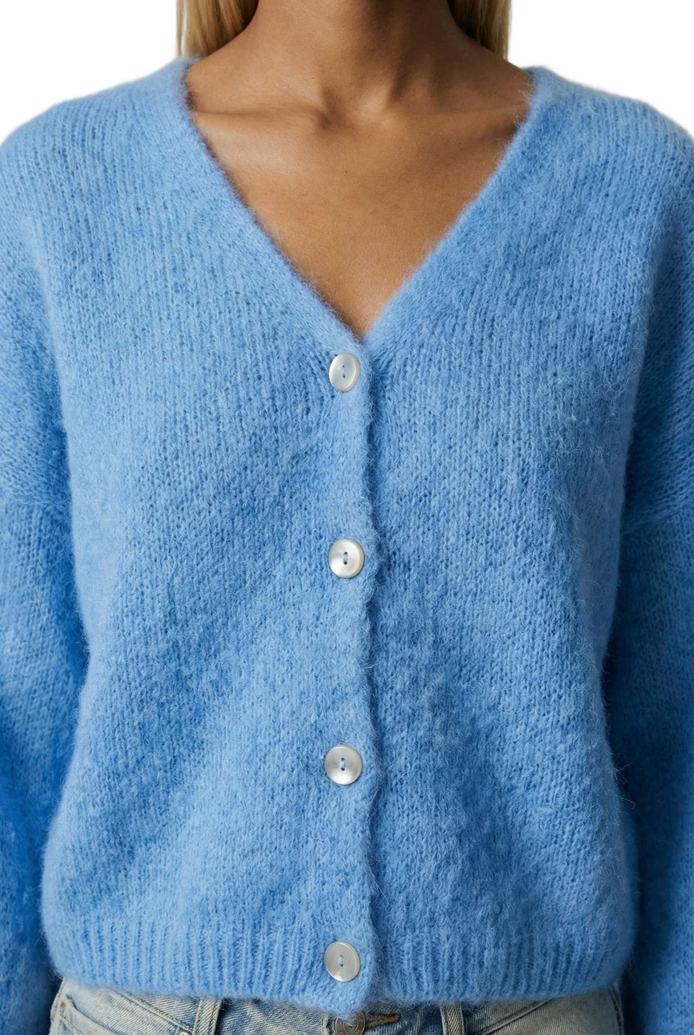 Cornelia Cropped Cardigan Sky Blue