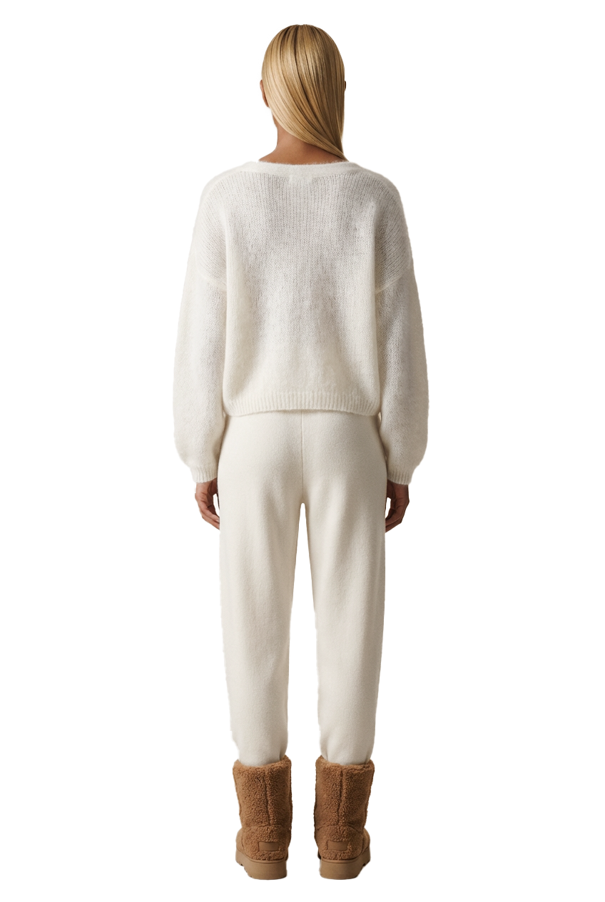 Cornelia Cropped Cardigan White