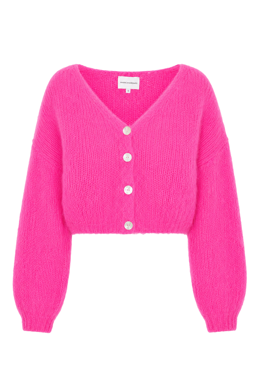 Cornelia Cropped Cardigan Neon Pink