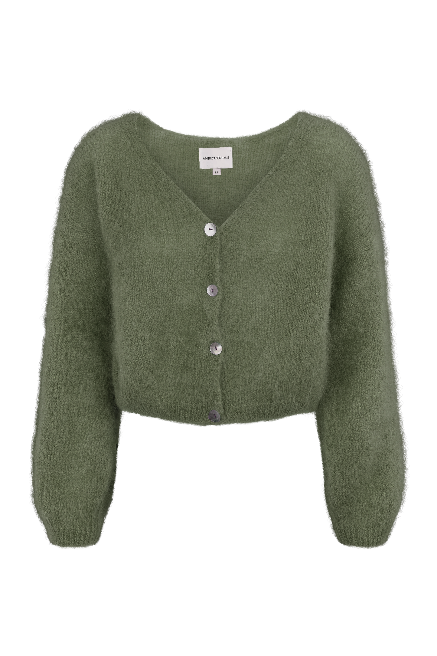 Cornelia Cropped Cardigan Seaweed Green