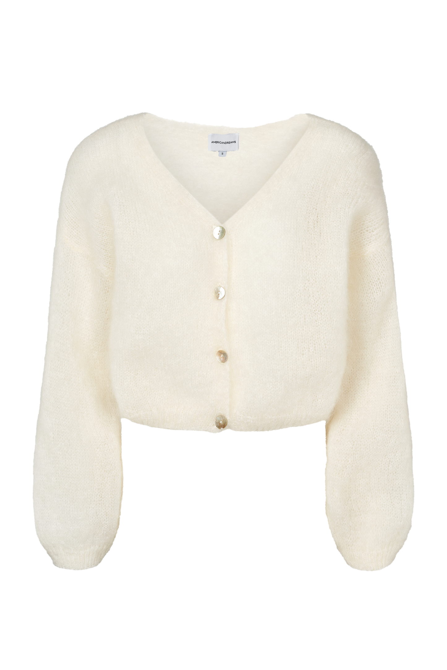 Cornelia Cropped Cardigan White