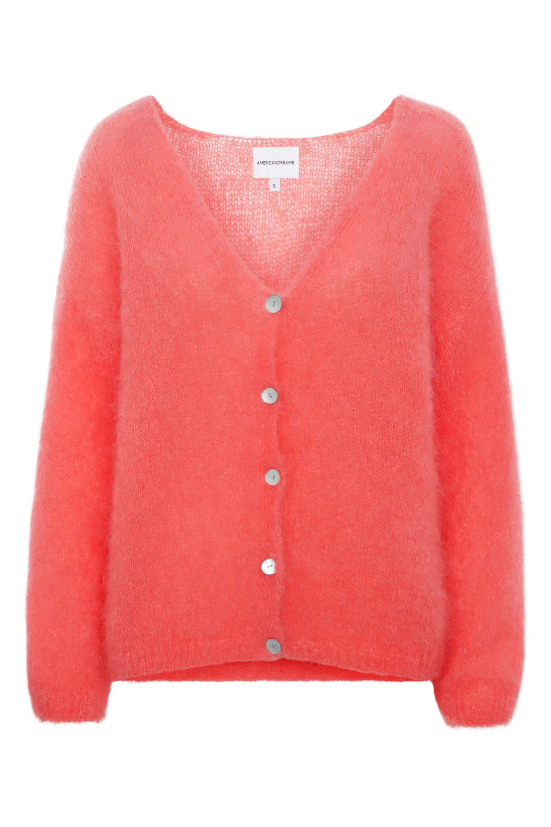Cornelia LS Cardigan Coral Red