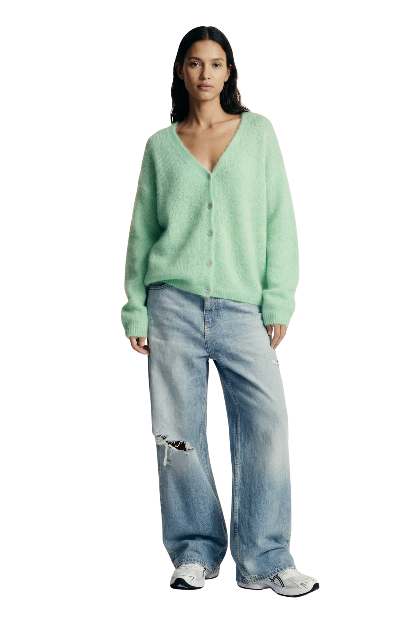 Cornelia LS Cardigan Mint Green