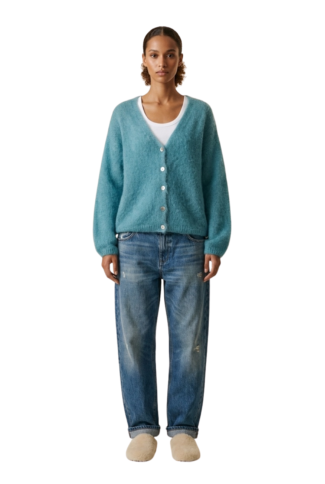 Cornelia LS Cardigan Turquoise