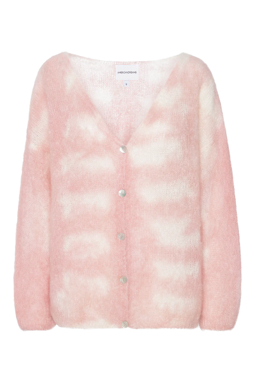 Cornelia LS Cardigan Light Pink/White
