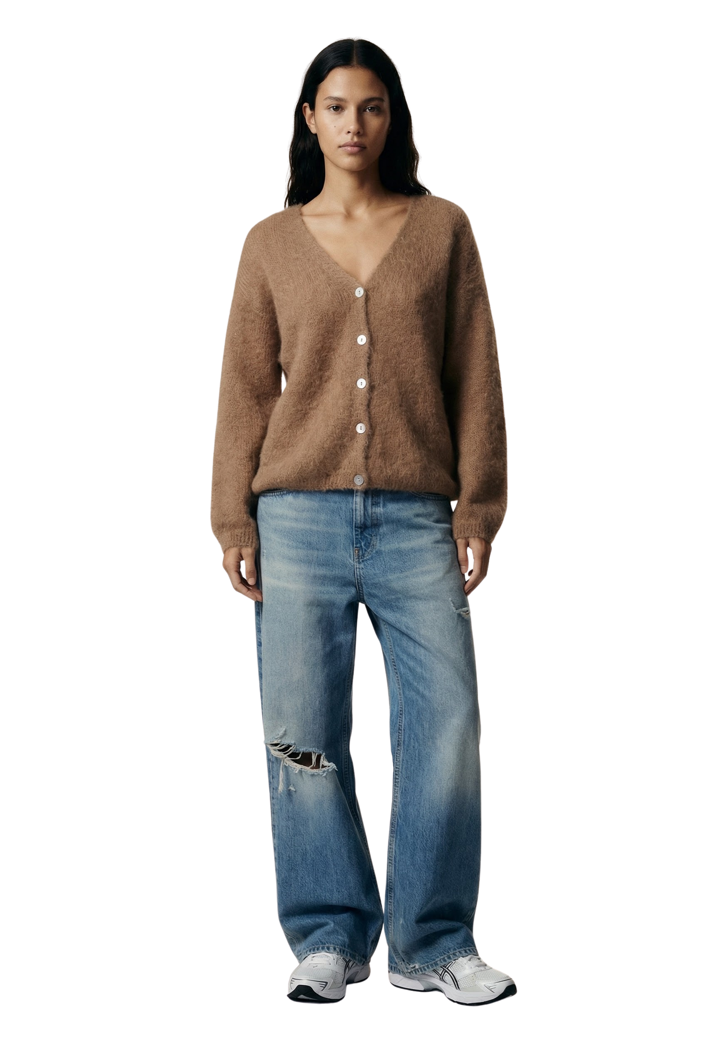 Cornelia LS Cardigan Medium Brown