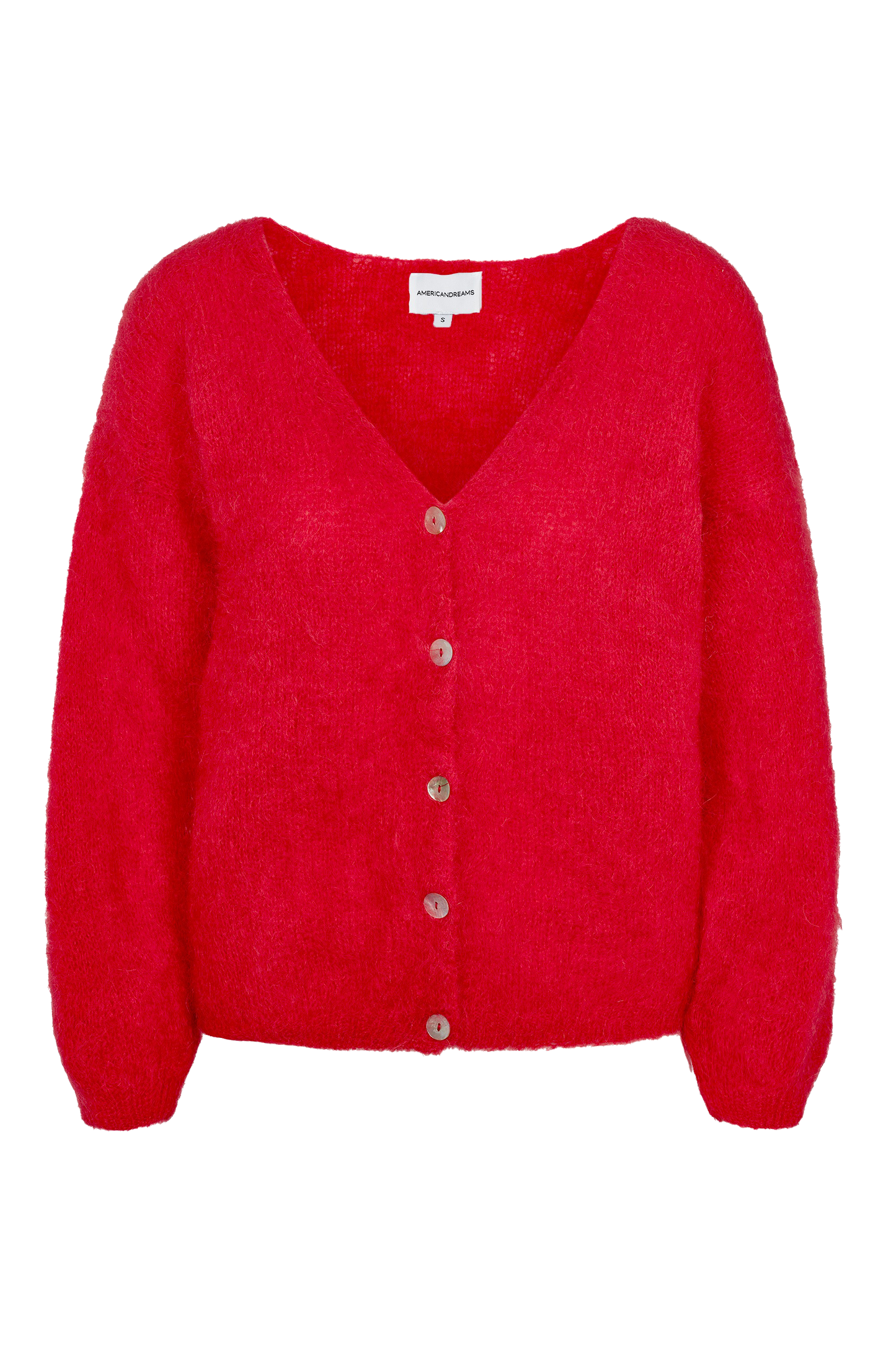 Cornelia LS Cardigan Lipstick Red