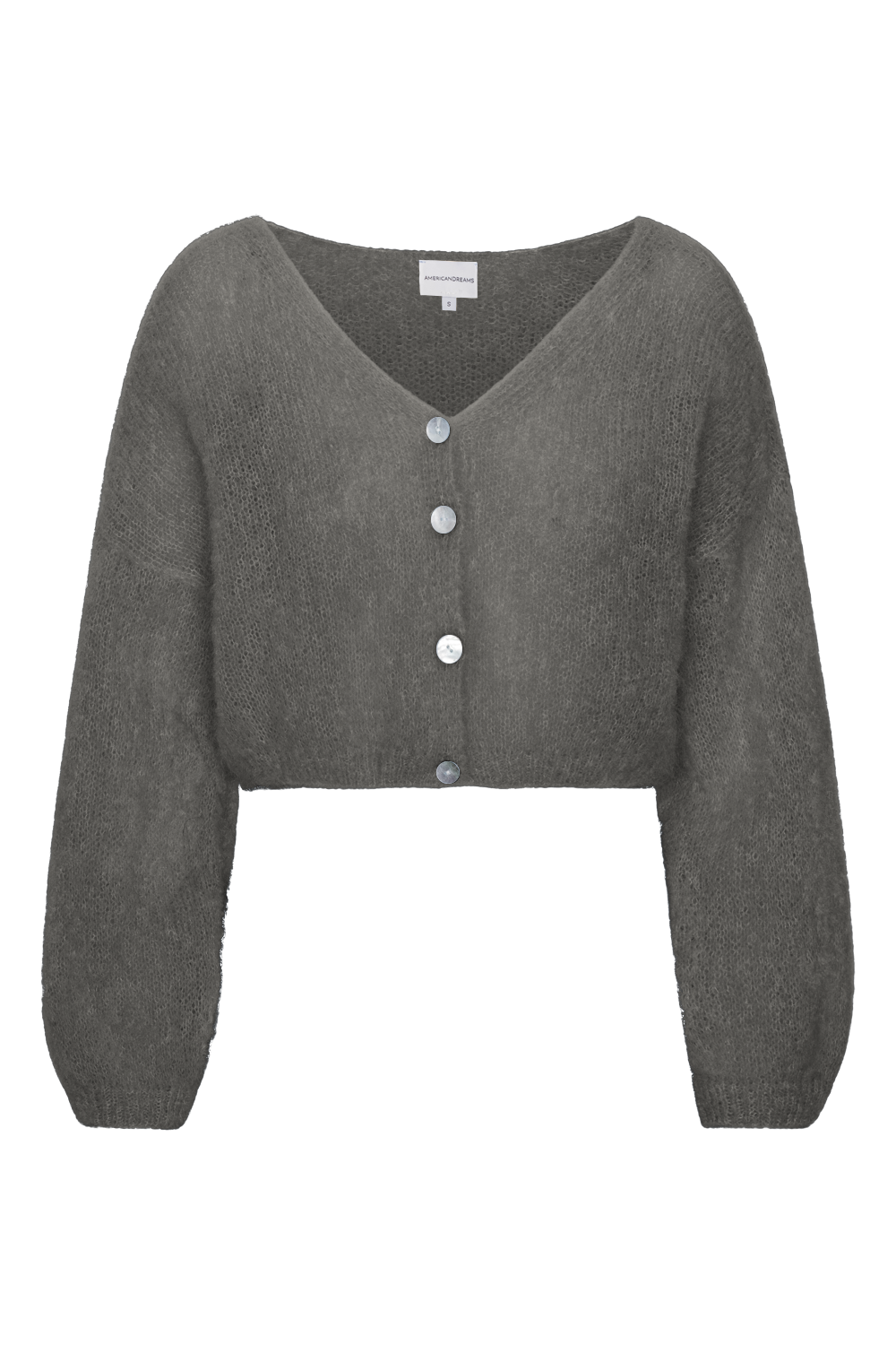 Cornelia Cropped Cardigan Antracite Grey