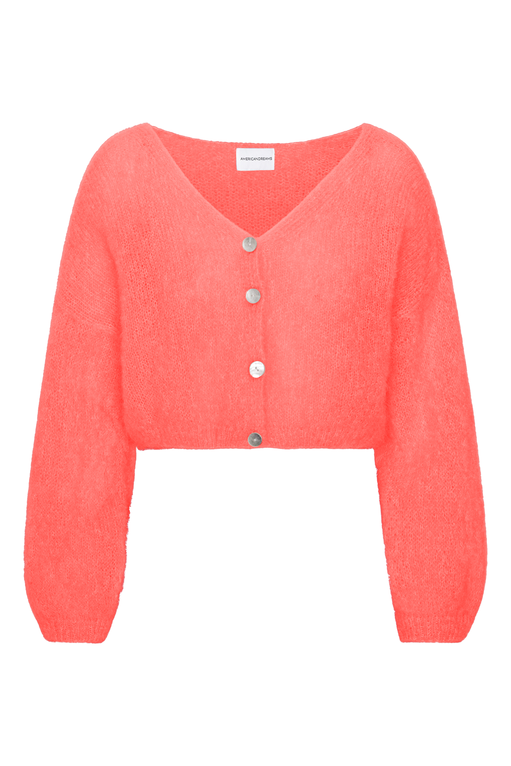 Cornelia Cropped Cardigan Coral Red