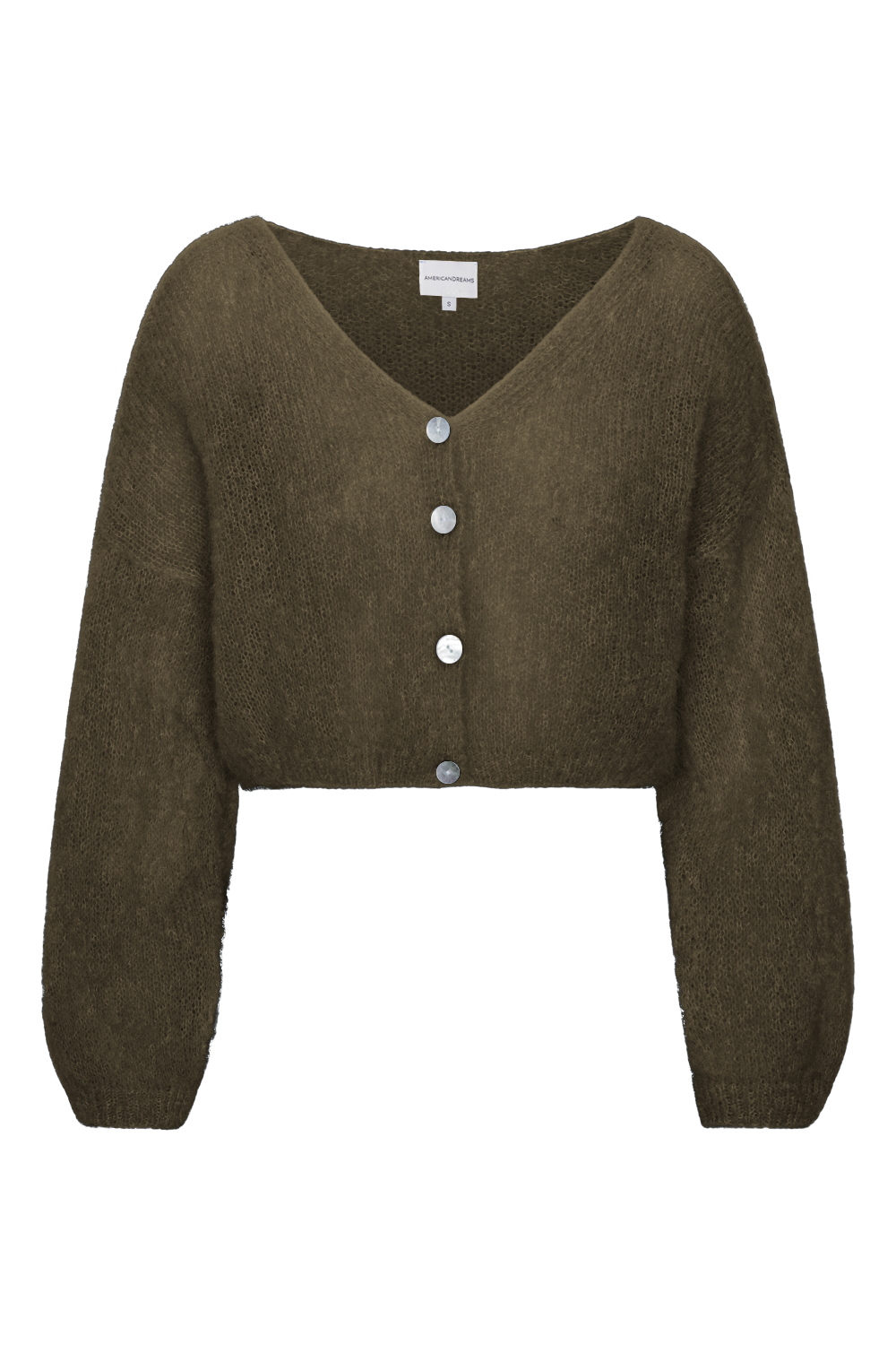 Cornelia Cropped Cardigan Dark Taupe